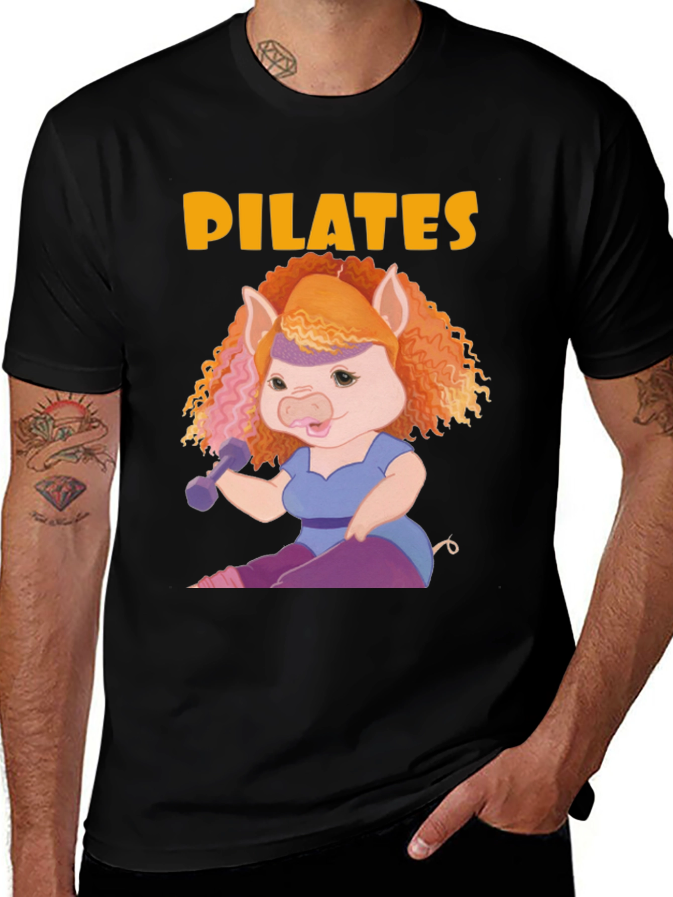 Variant 23 of Pilates Pig T-Shirt