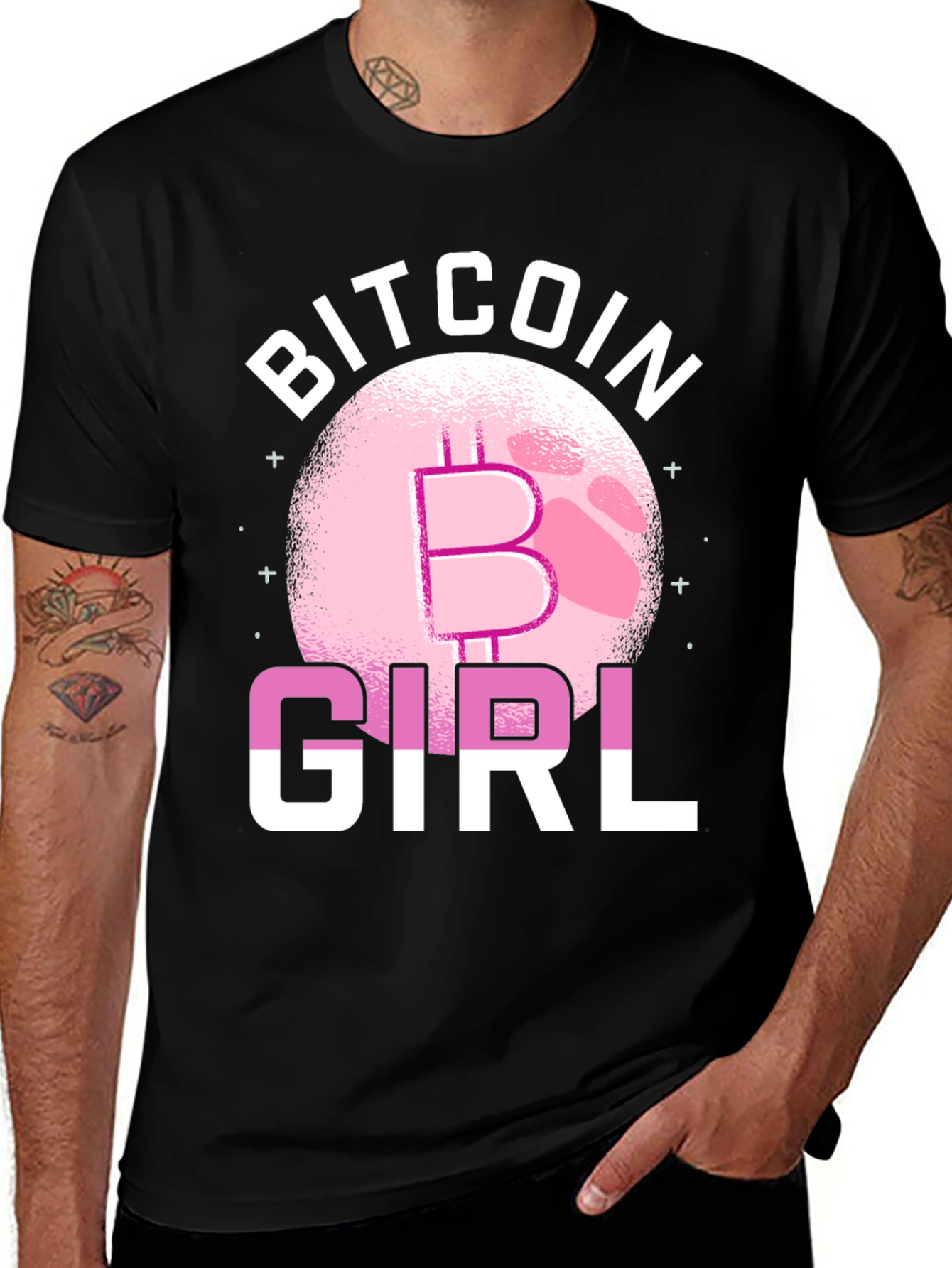 Variant 2 of Bitcoin Girl Graphic T-Shirt - Crypto Fan Fashion
