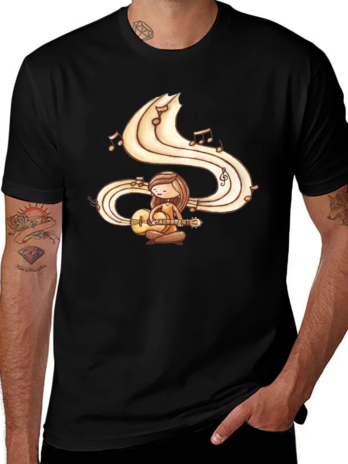 Variant 21 of Musical Muse Graphic Tee - Black