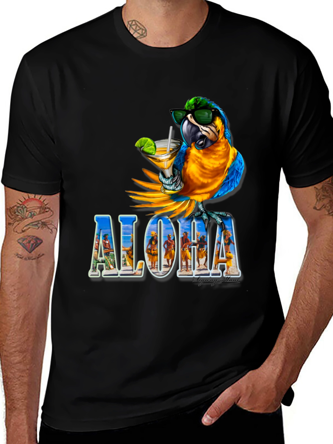 Aloha Parrot Tee - Tropical Vibes