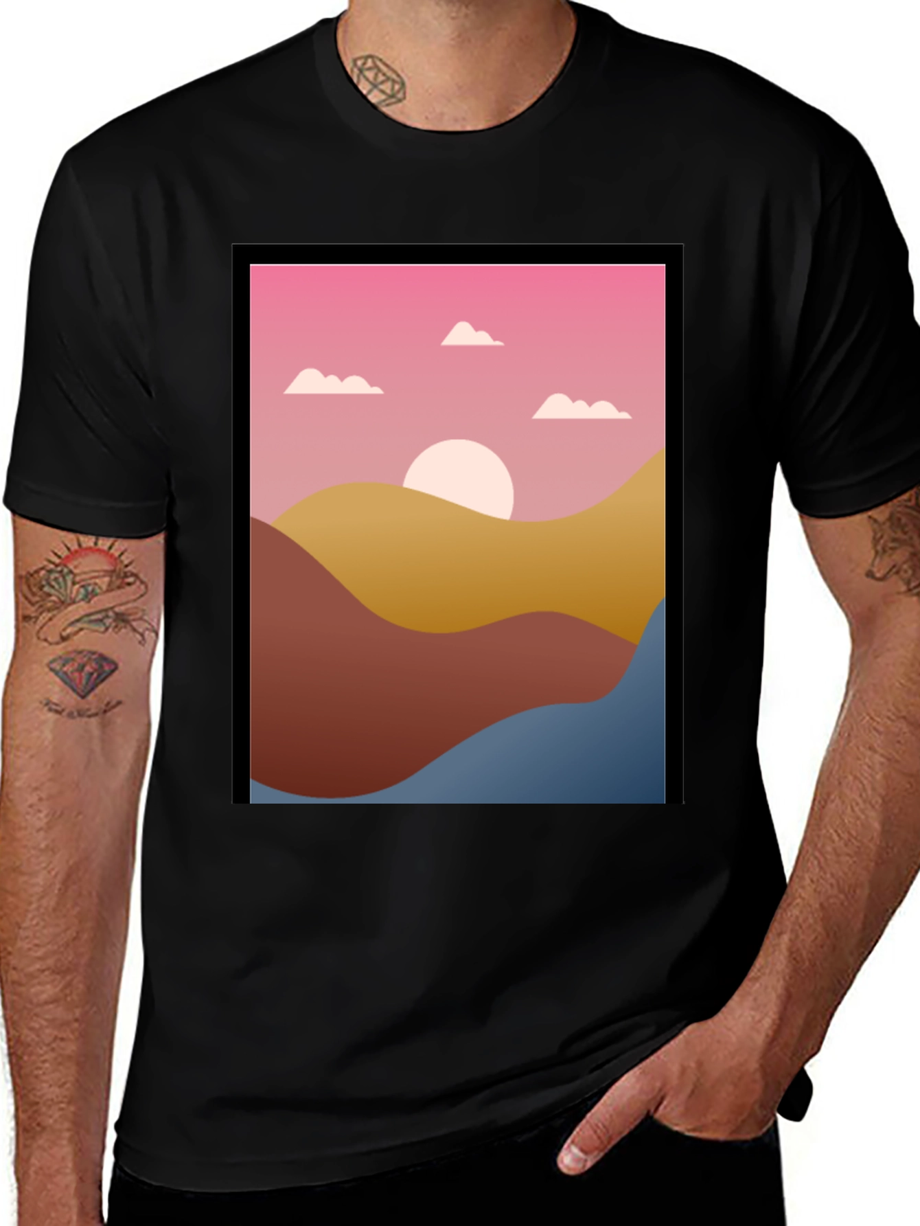 Variant 25 of Sunset Hills Graphic Tee - Stylish Unisex T-Shirt