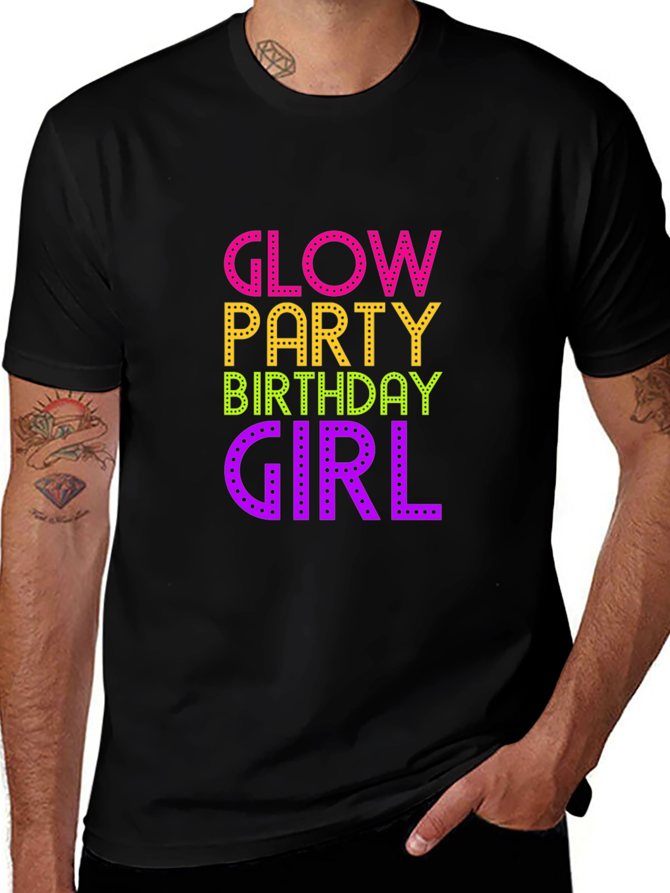 Variant 6 of Glow Party Birthday Girl Tee