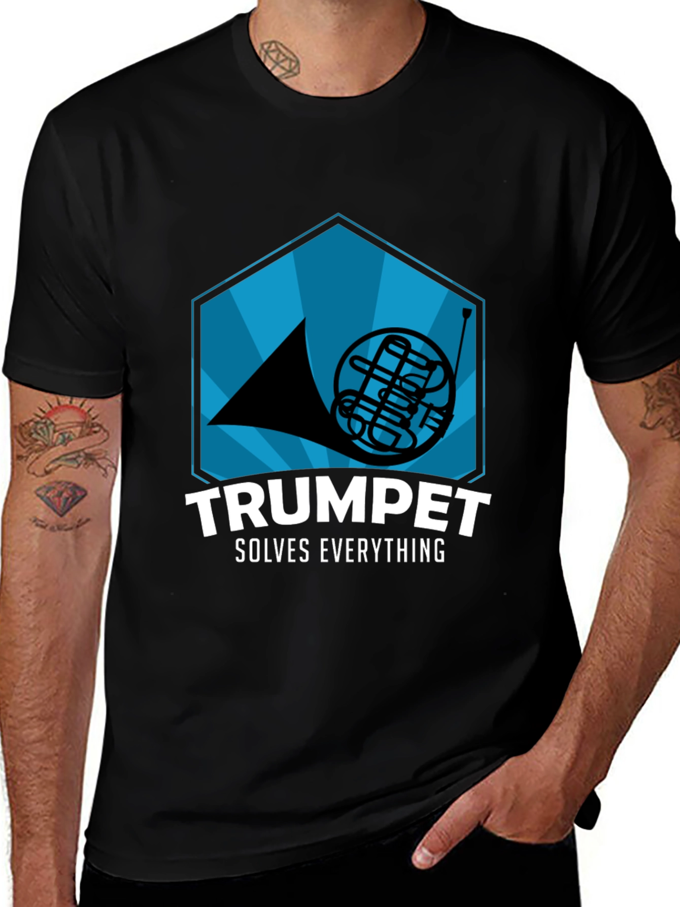 Variant 11 of Trumpet Solves Everything Graphic T-Shirt