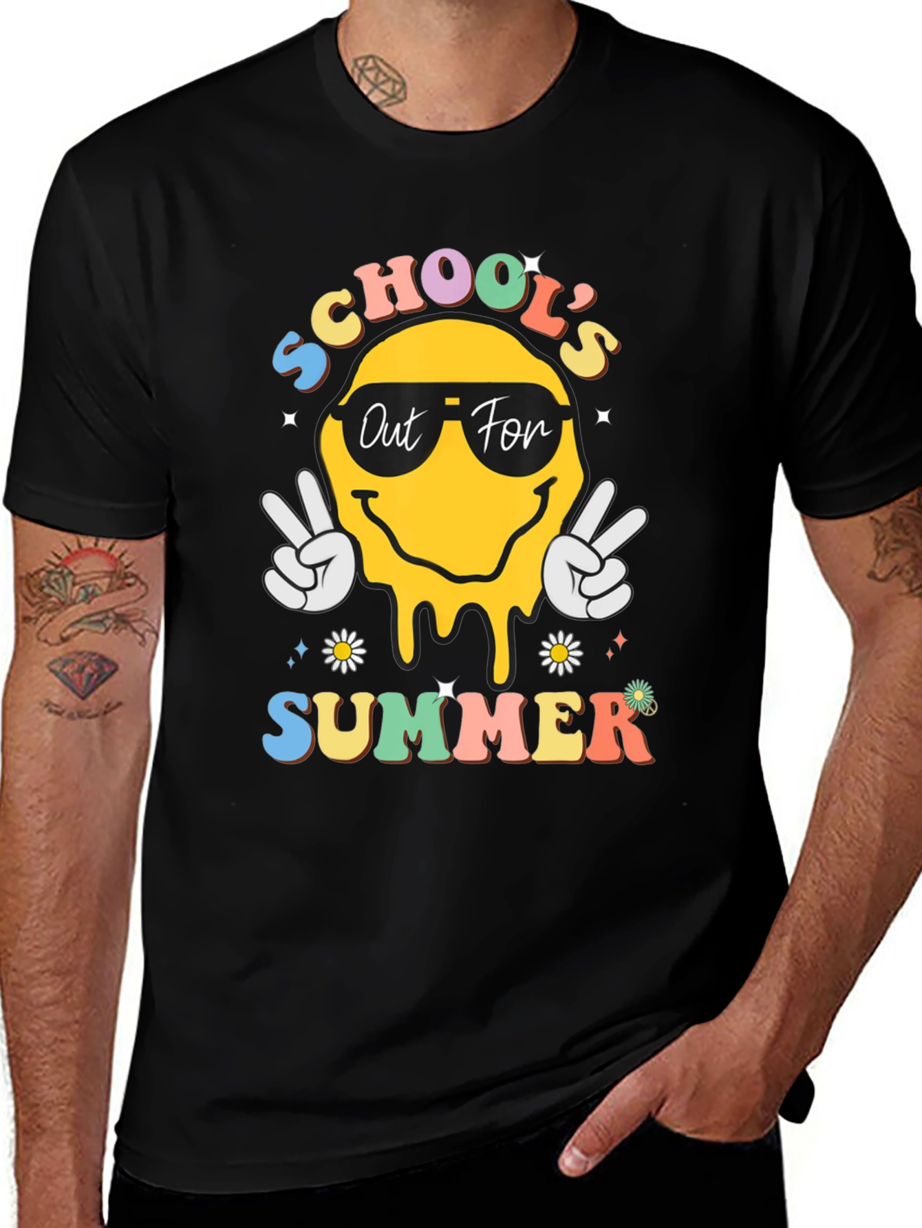 Variant 6 of School's Out for Summer Black T-Shirt