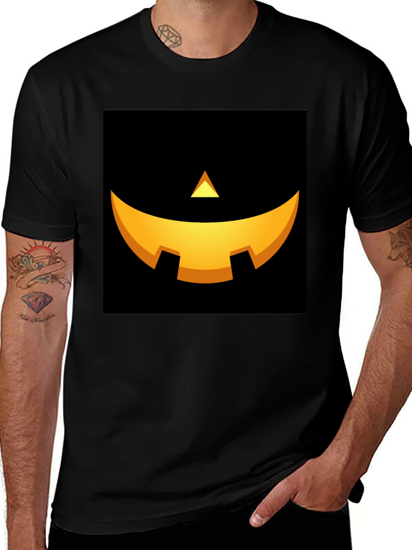 Jack-O'-Lantern Face Graphic Tee