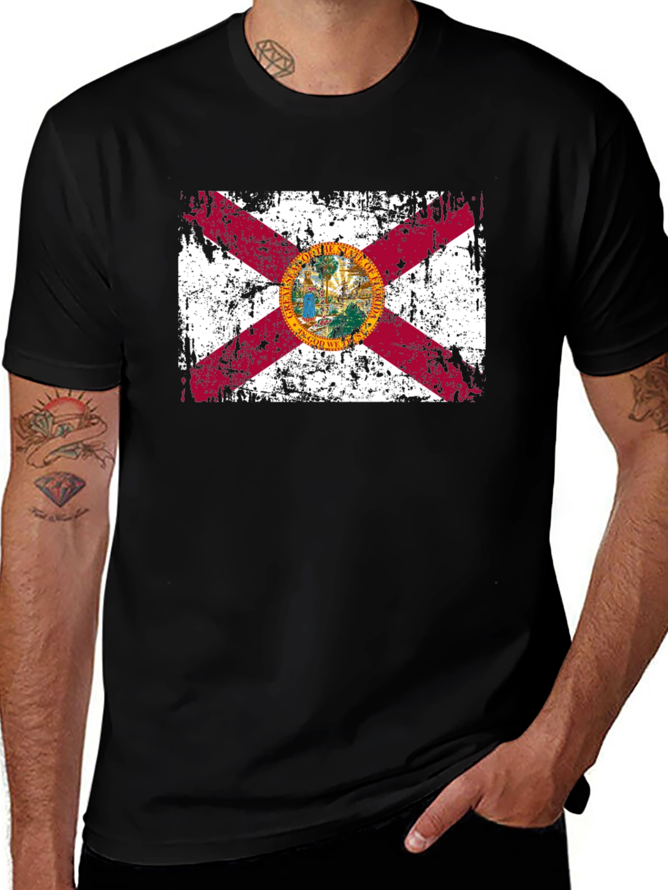 Florida State Flag T-Shirt - Distressed Graphic Tee