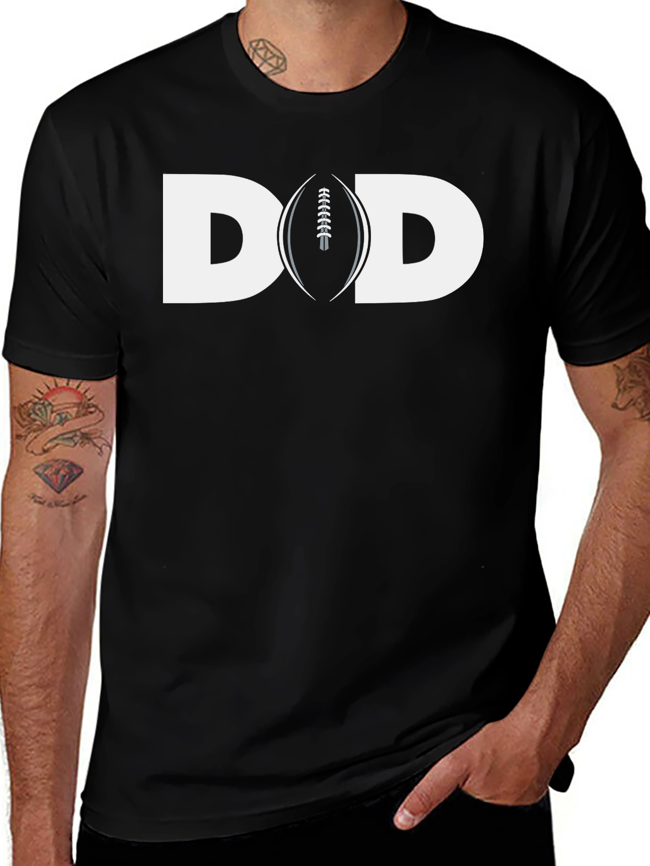 Variant 15 of DAD Football Graphic Tee - Sports Fan Shirt