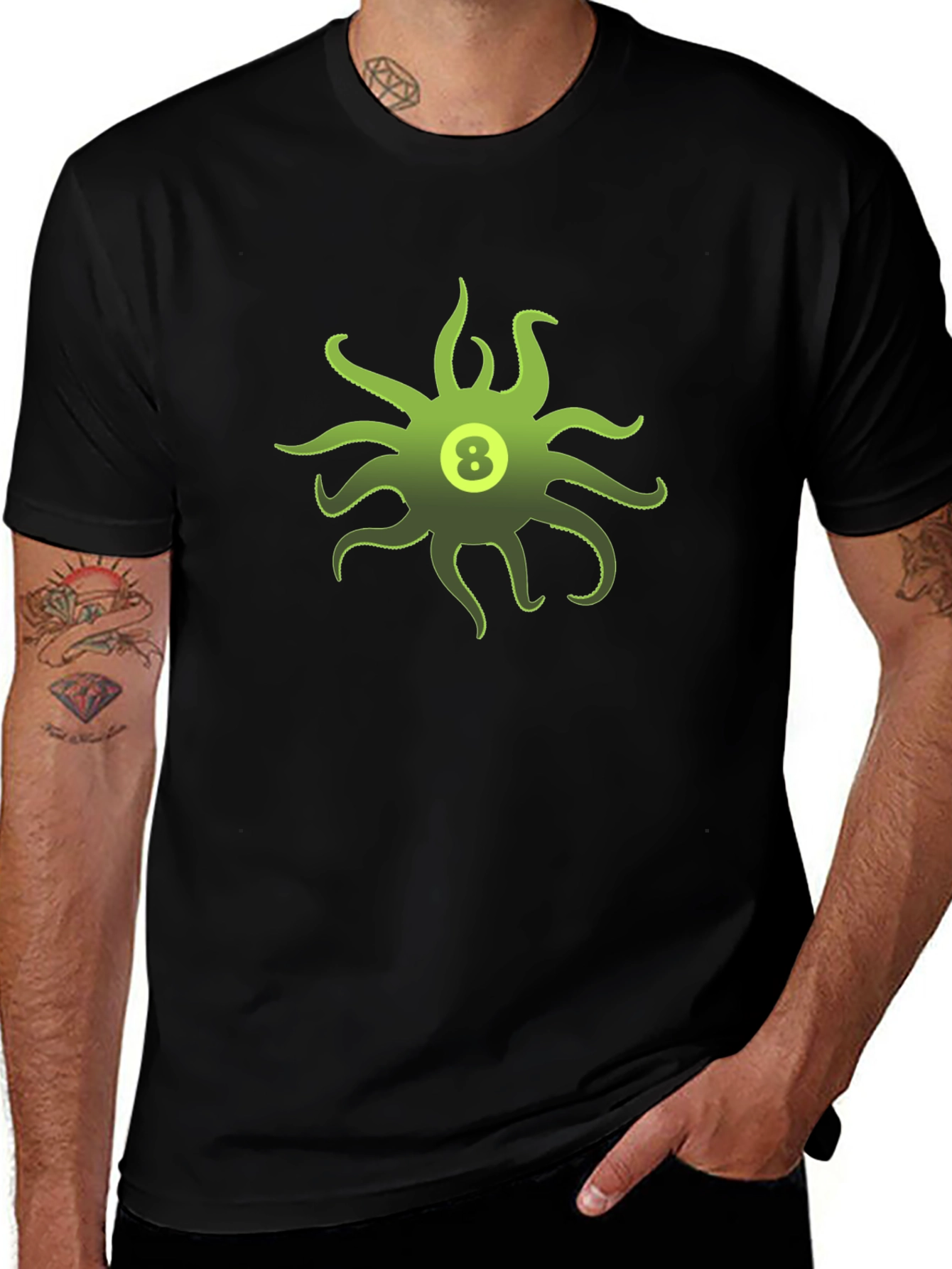 Variant 11 of Eight Ball Tentacle T-Shirt - Unique Graphic Tee