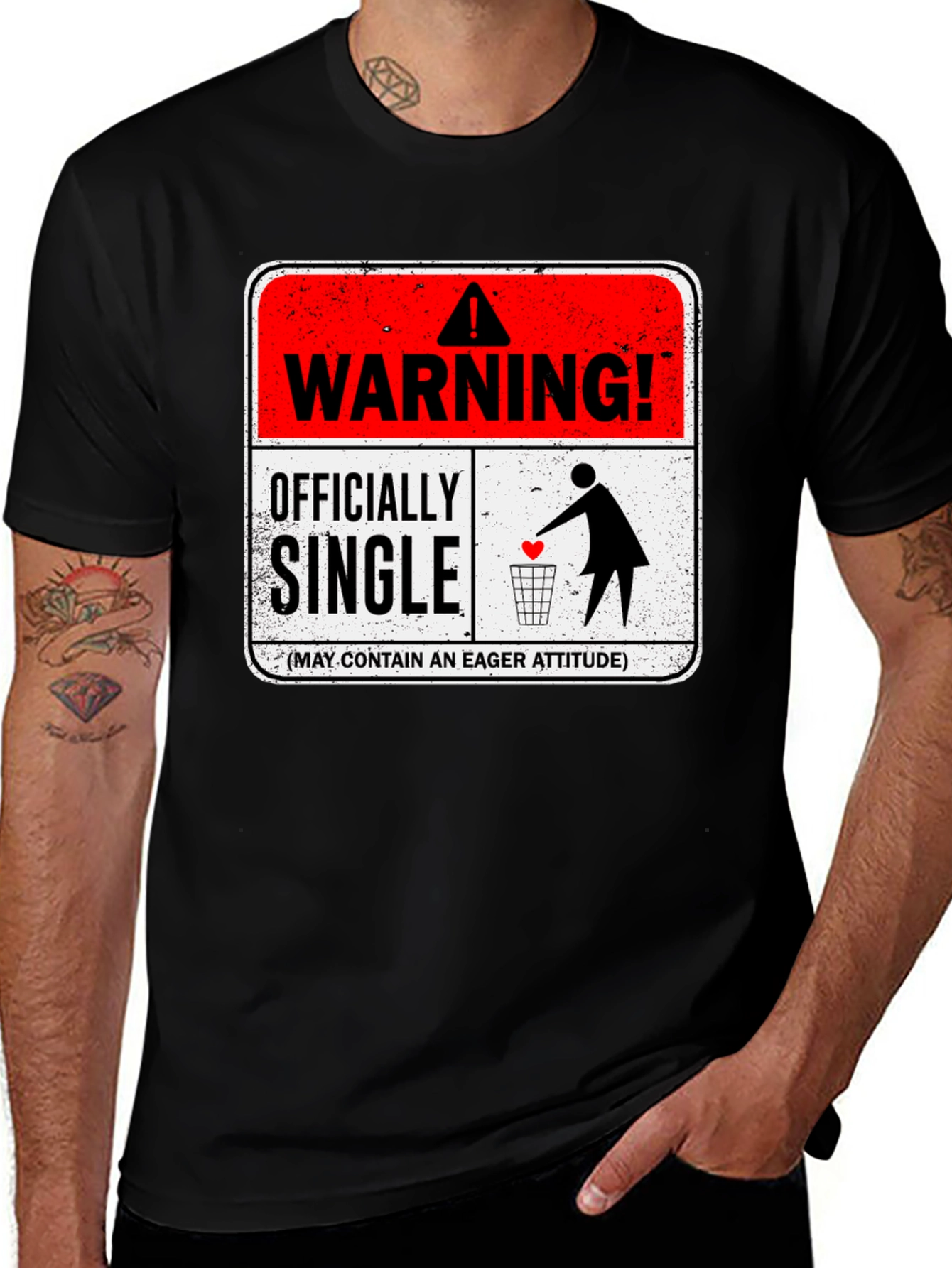 Variant 26 of Warning! Officially Single T-Shirt