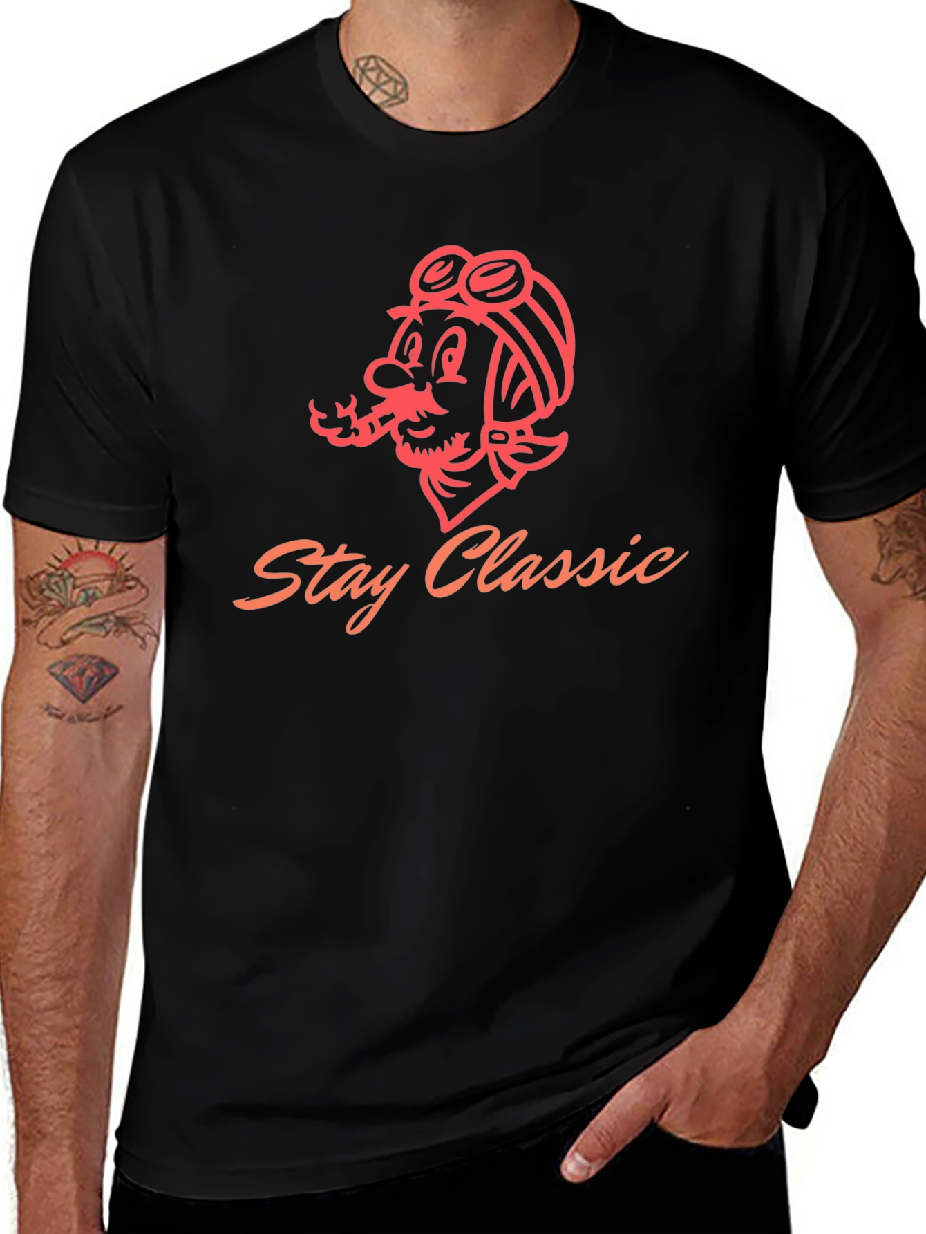 Variant 3 of Stay Classic Graphic T-Shirt - Black