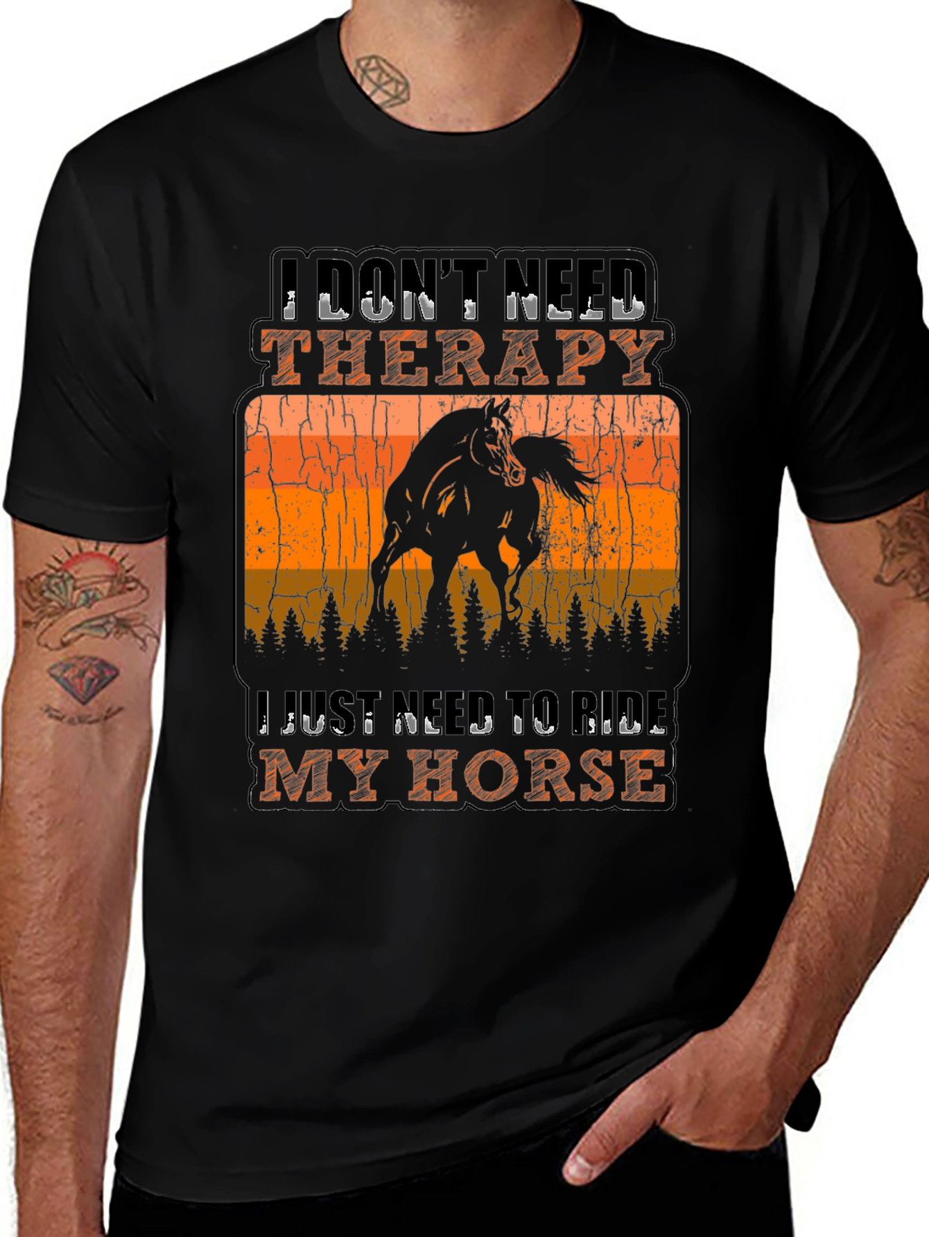 Variant 28 of Horse Lover T-Shirt: I Don't Need Therapy