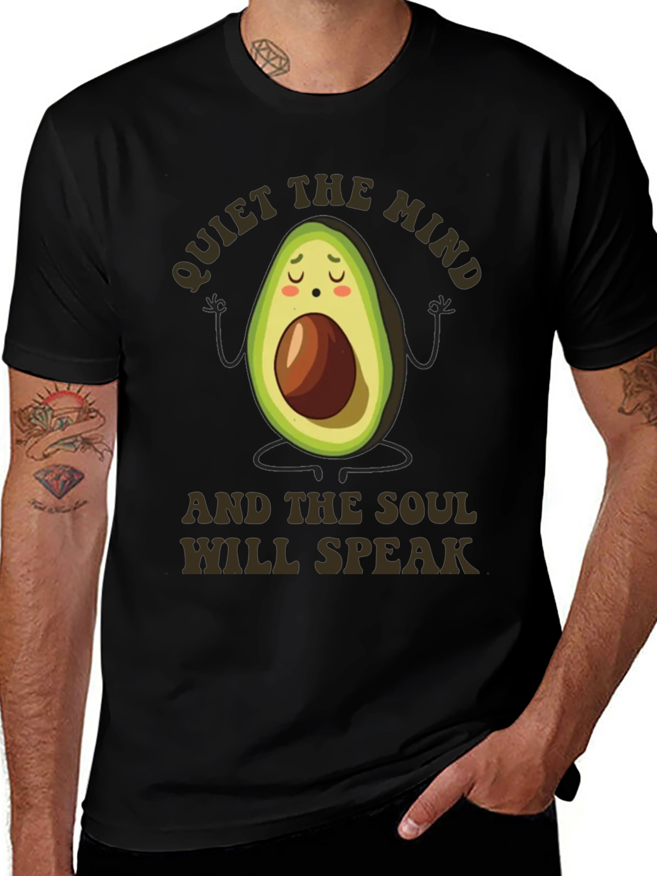 Variant 14 of Meditating Avocado Graphic T-Shirt