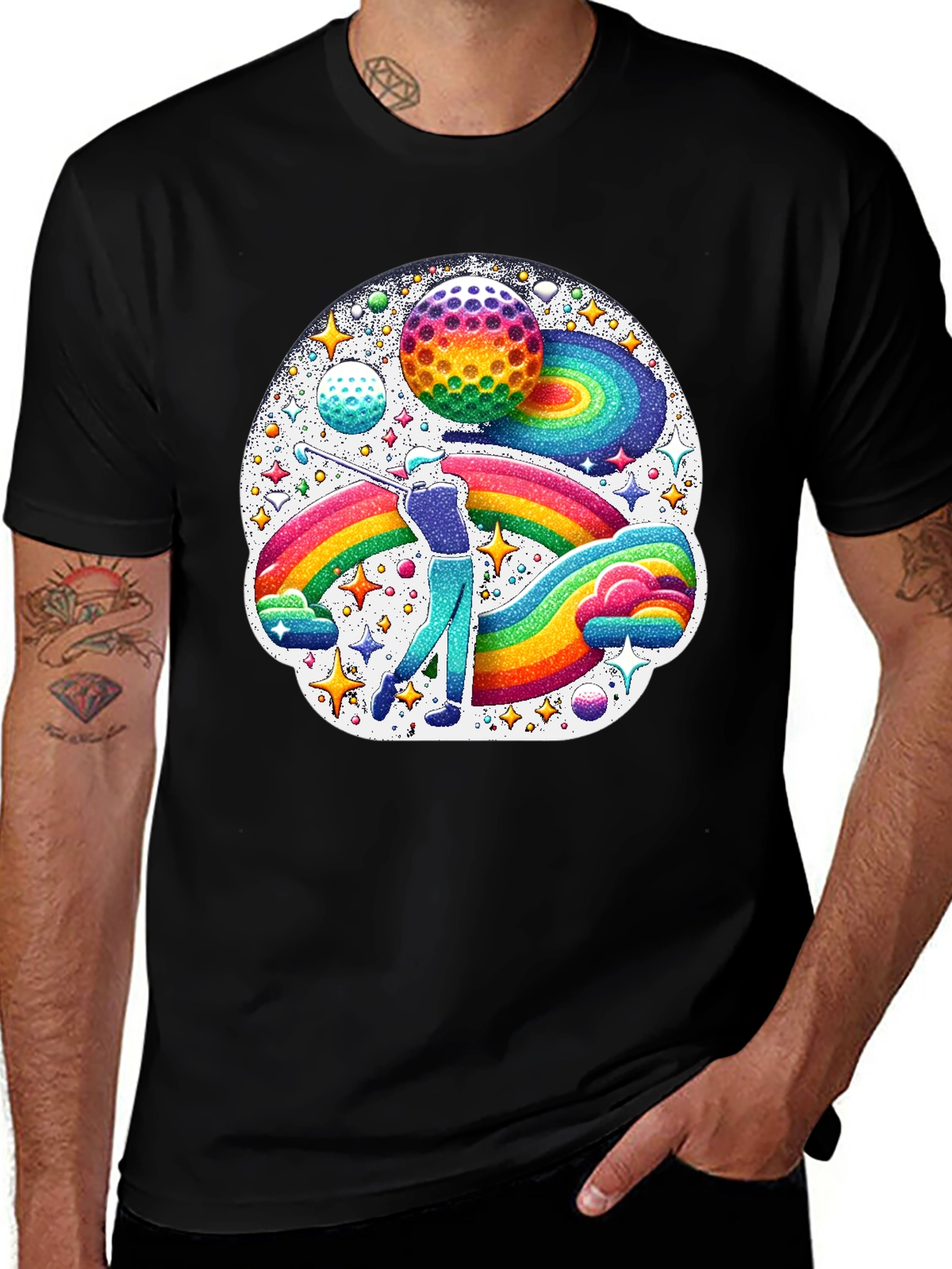 Variant 9 of Rainbow Golf T-Shirt: Tee Off in Style