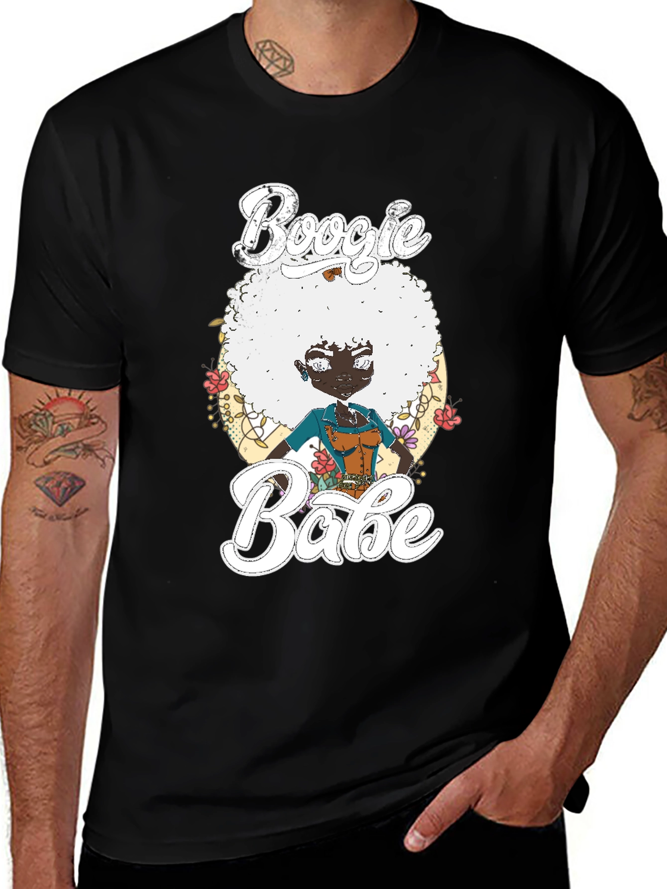 Boogie Babe T-Shirt Black Cotton Tee