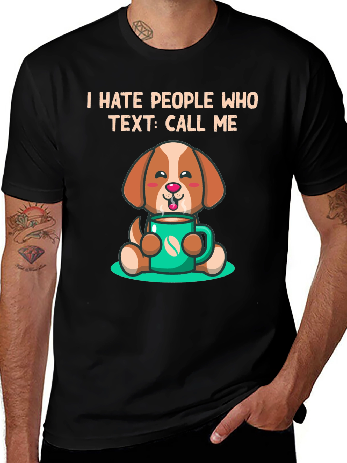 Variant 11 of I Hate People Who Text: Call Me Dog Lover T-Shirt