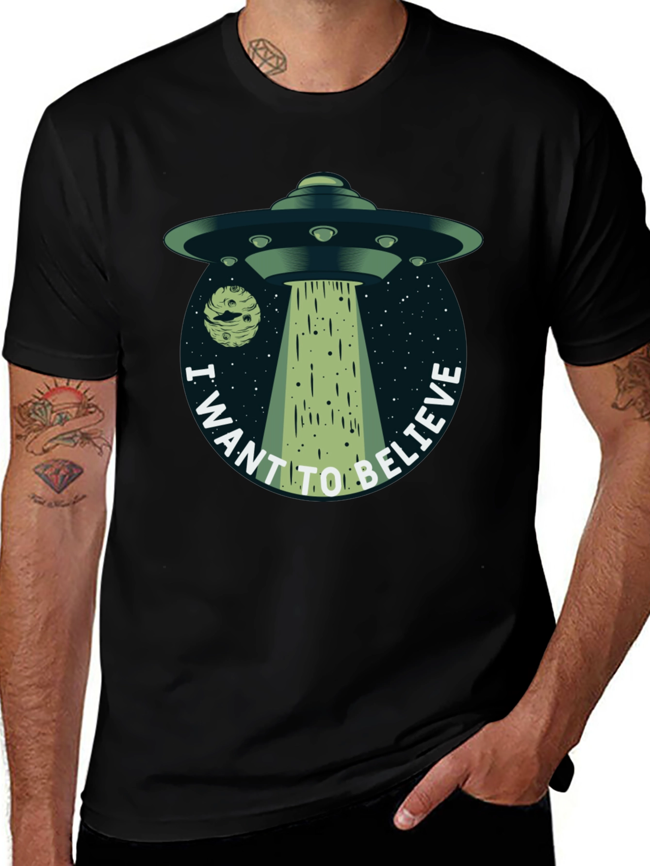 I Want to Believe UFO Graphic T-Shirt