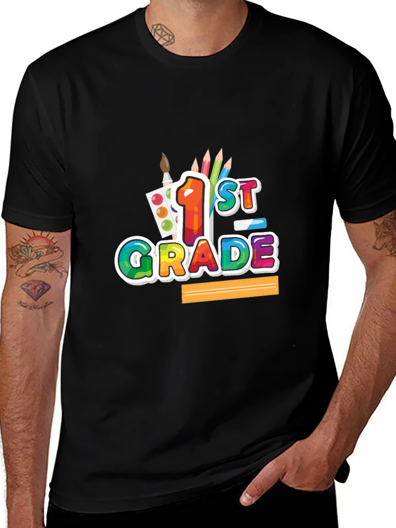 1st Grade Colorful Graphic T-Shirt