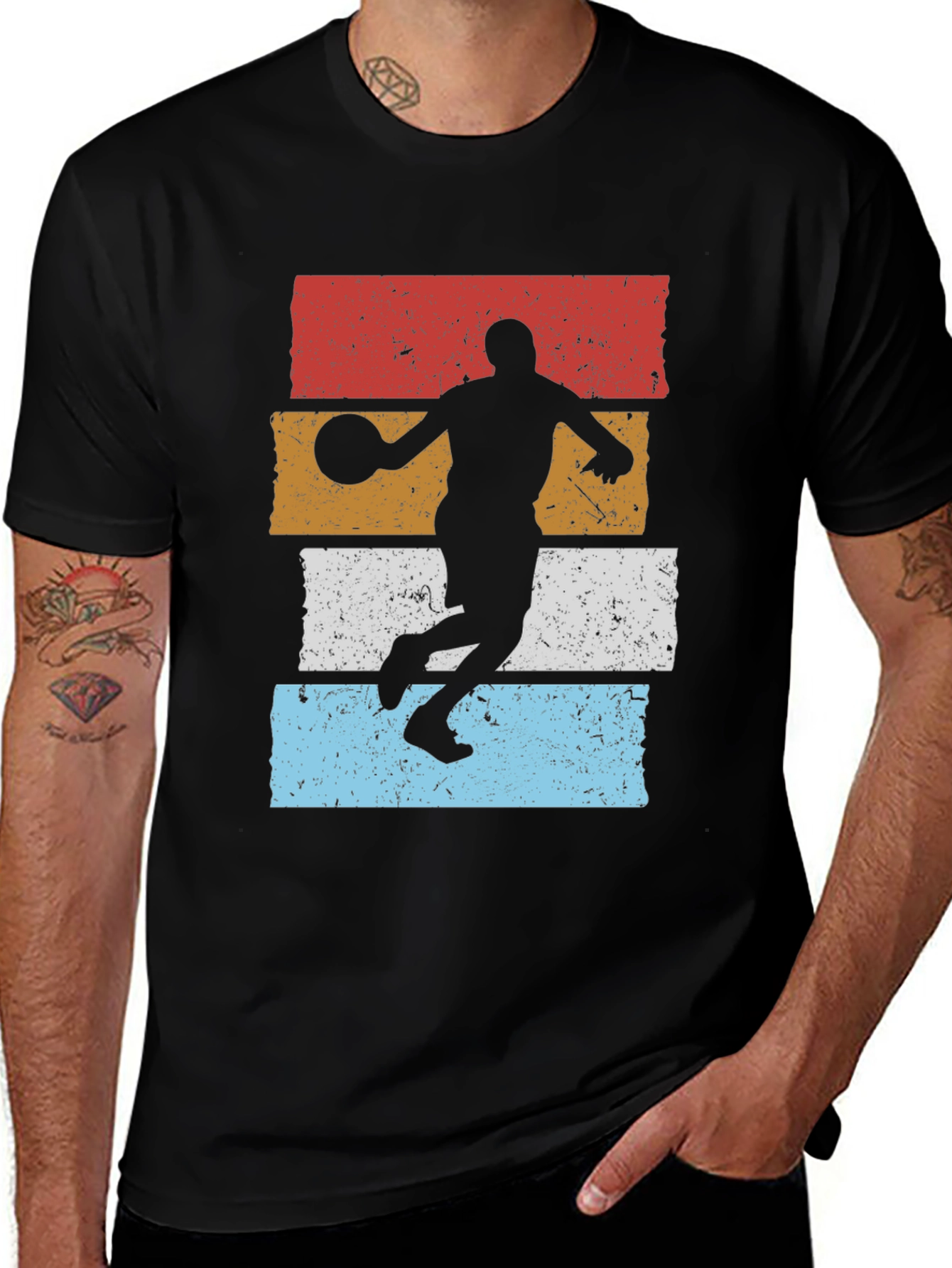 Variant 25 of Retro Basketball Player Graphic T-Shirt