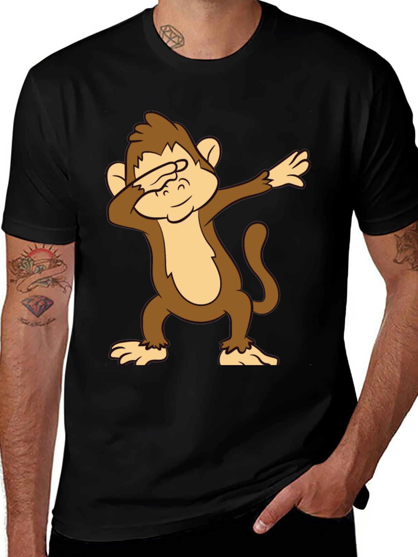 Variant 4 of Dabbing Monkey Graphic Tee - Fun Novelty Shirt