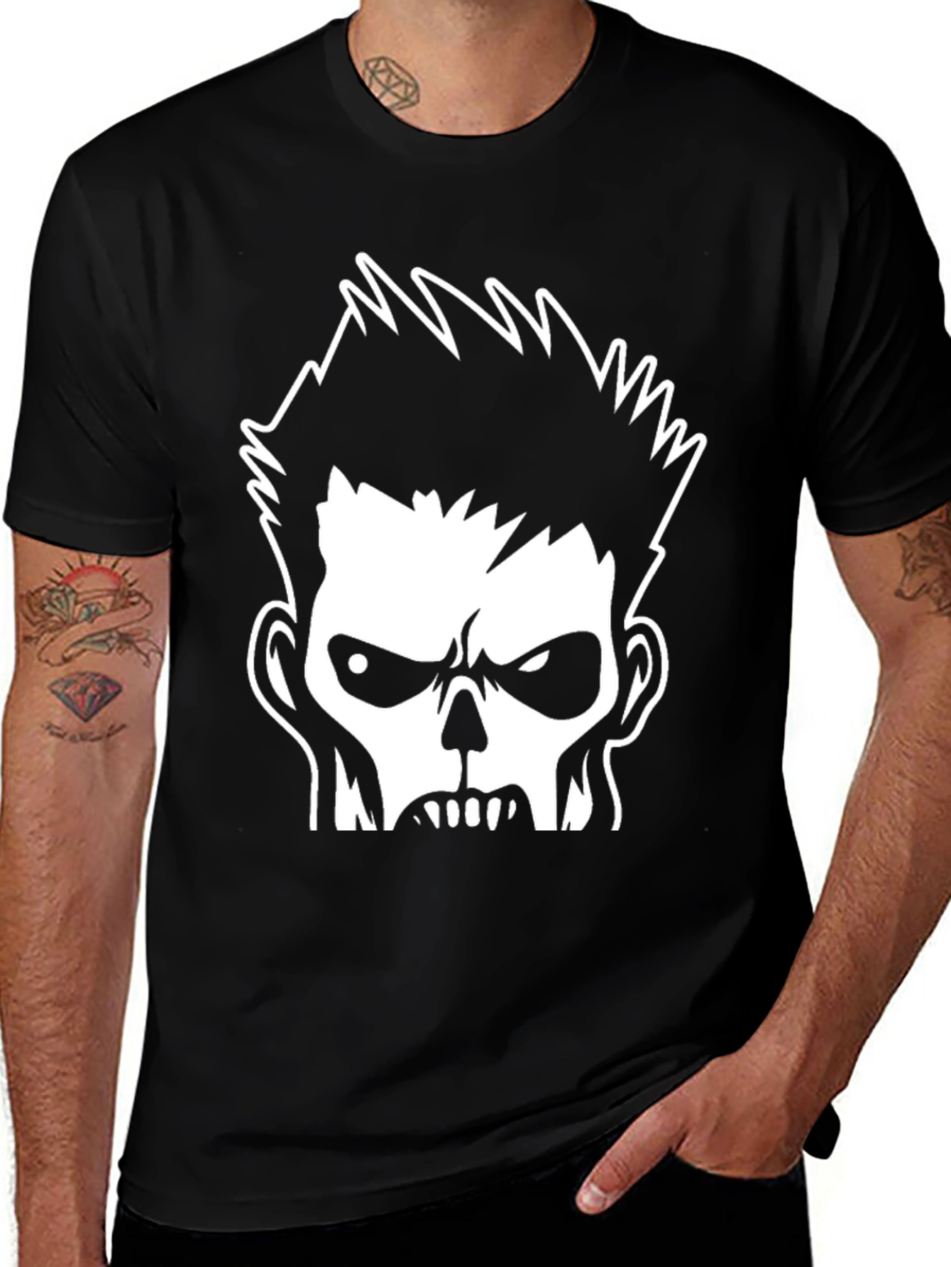 Variant 8 of Zombie Graphic Black T-Shirt