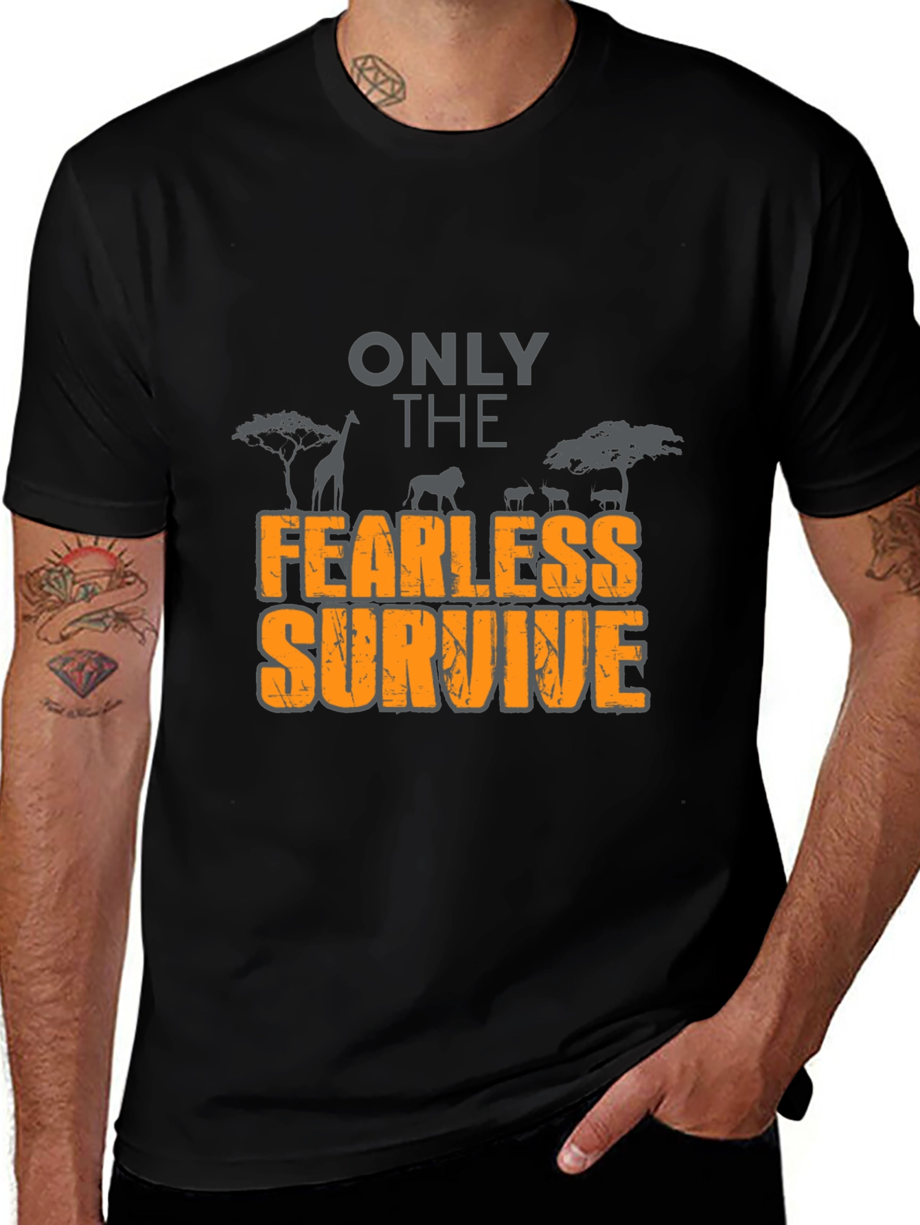 Variant 22 of Fearless Survive Graphic Tee - Safari Style