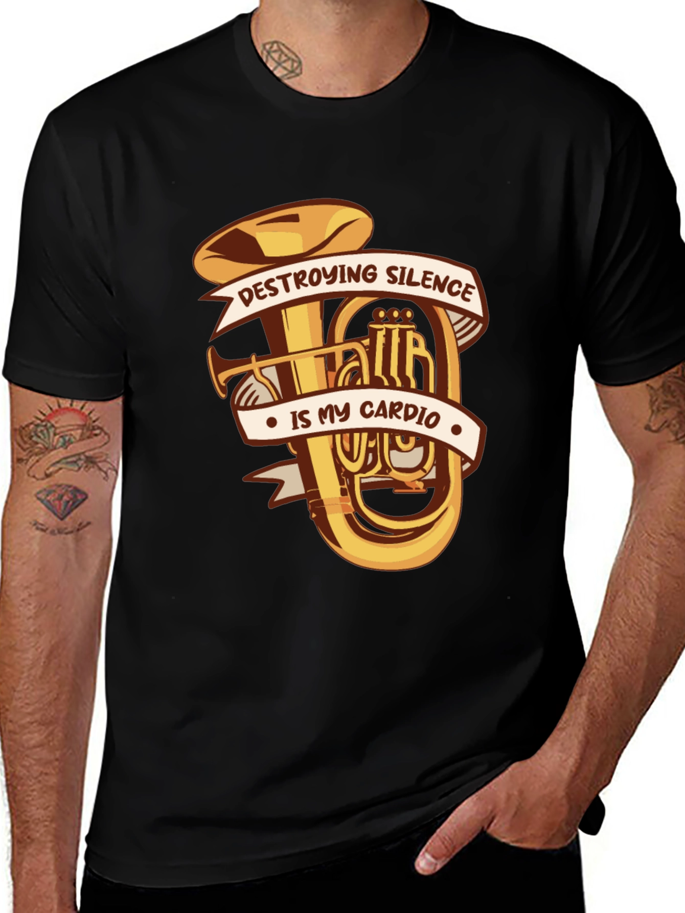 Variant 23 of Destroying Silence Tuba T-Shirt
