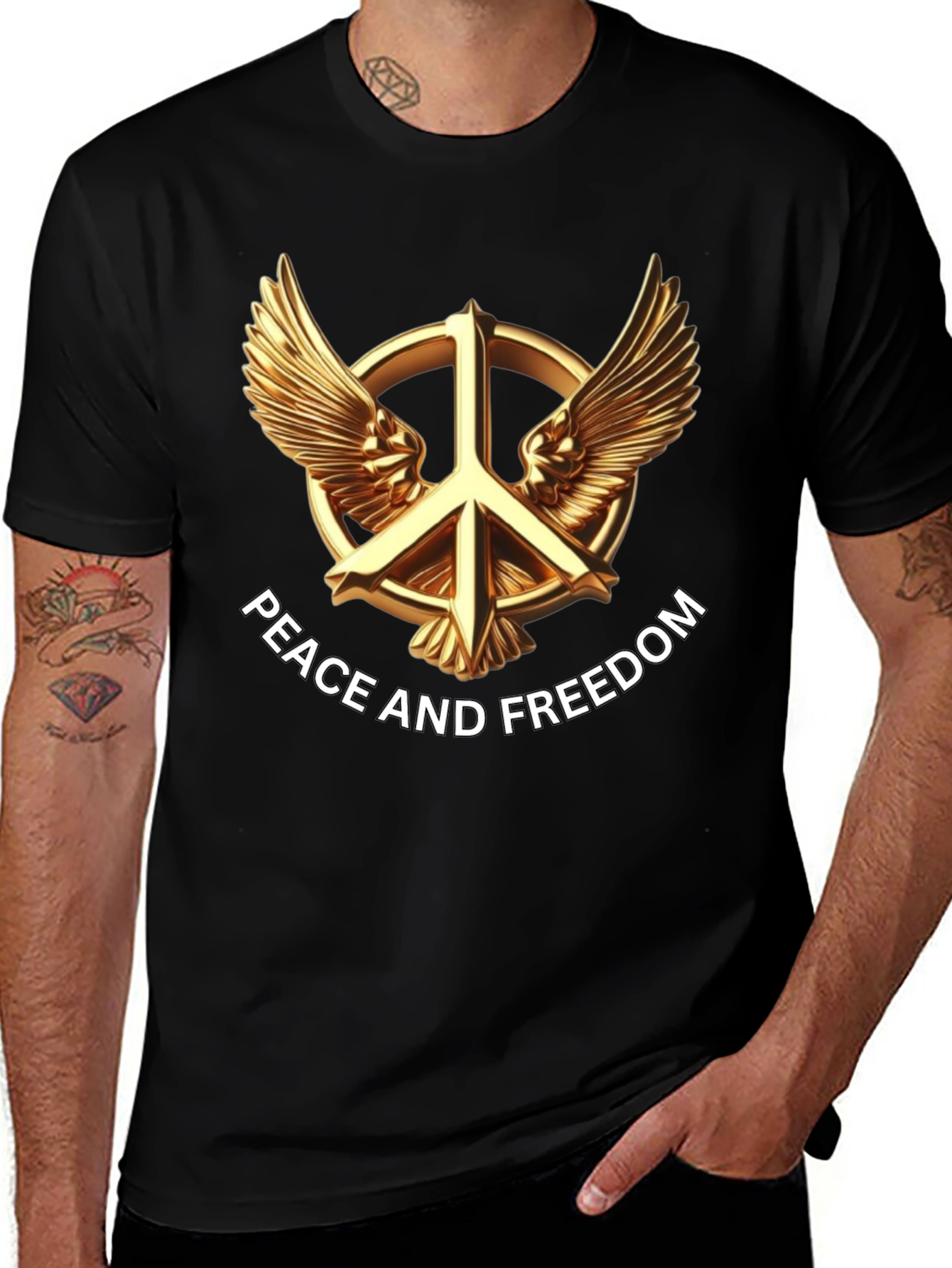 Variant 18 of Peace and Freedom Graphic T-Shirt
