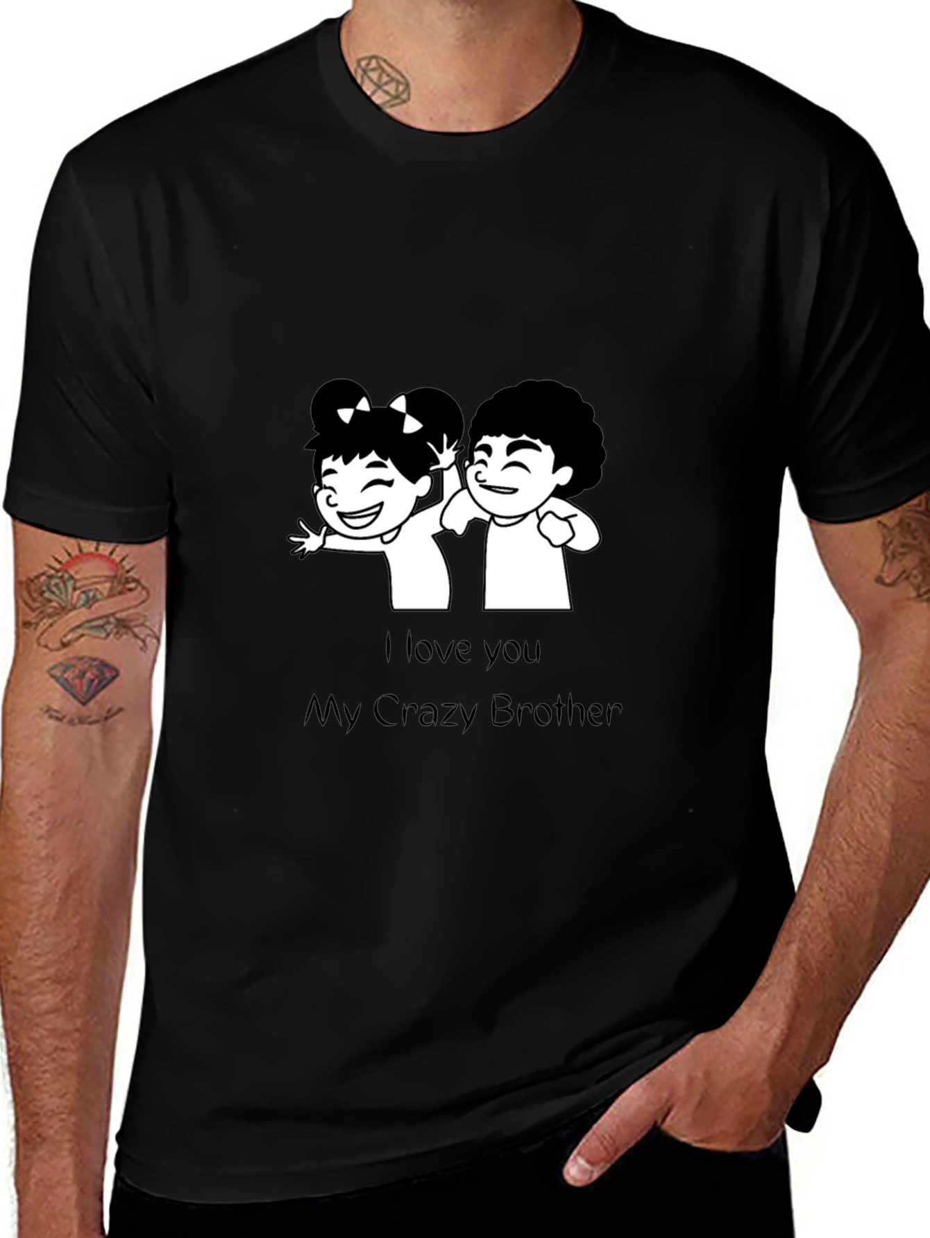 Variant 13 of I Love You My Crazy Brother T-Shirt