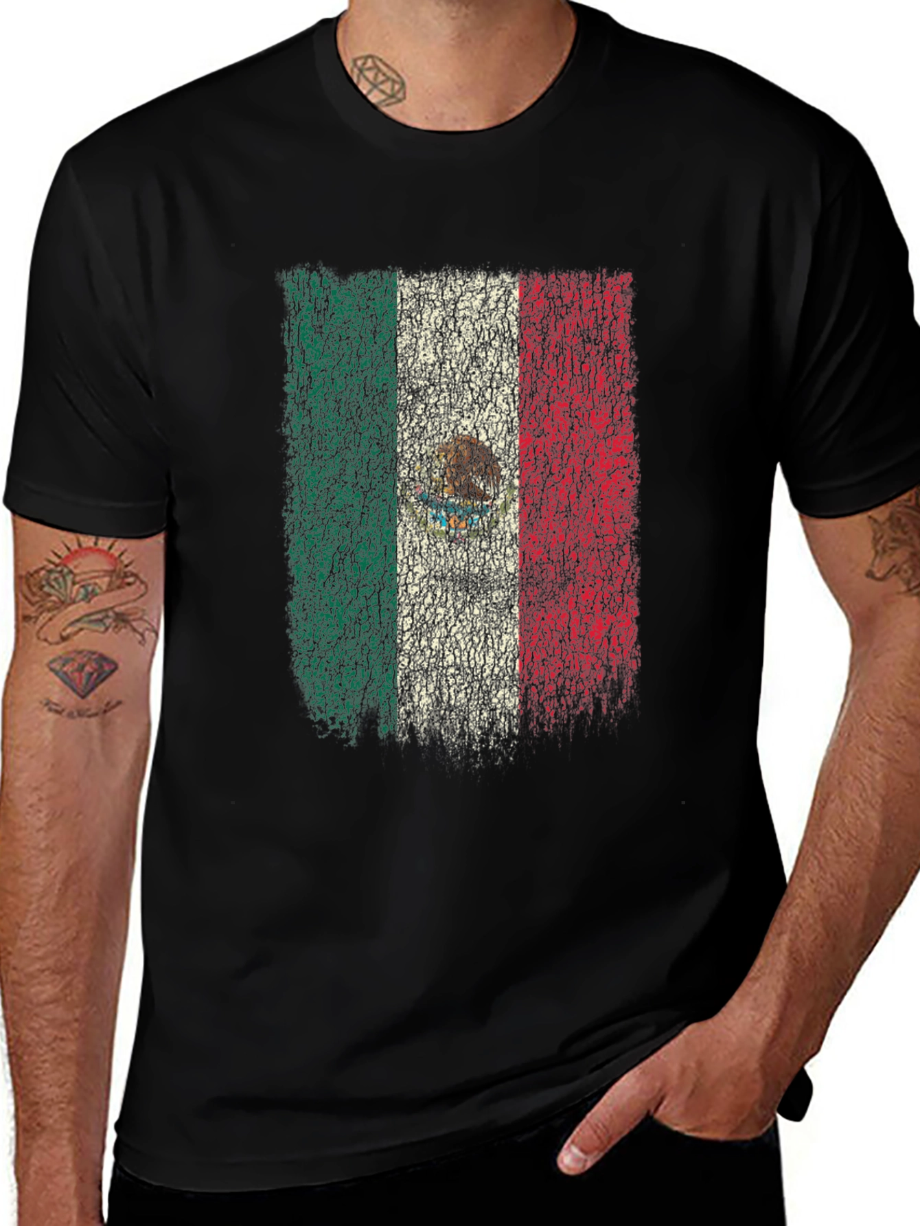Mexico Flag T-Shirt - Distressed Graphic Tee