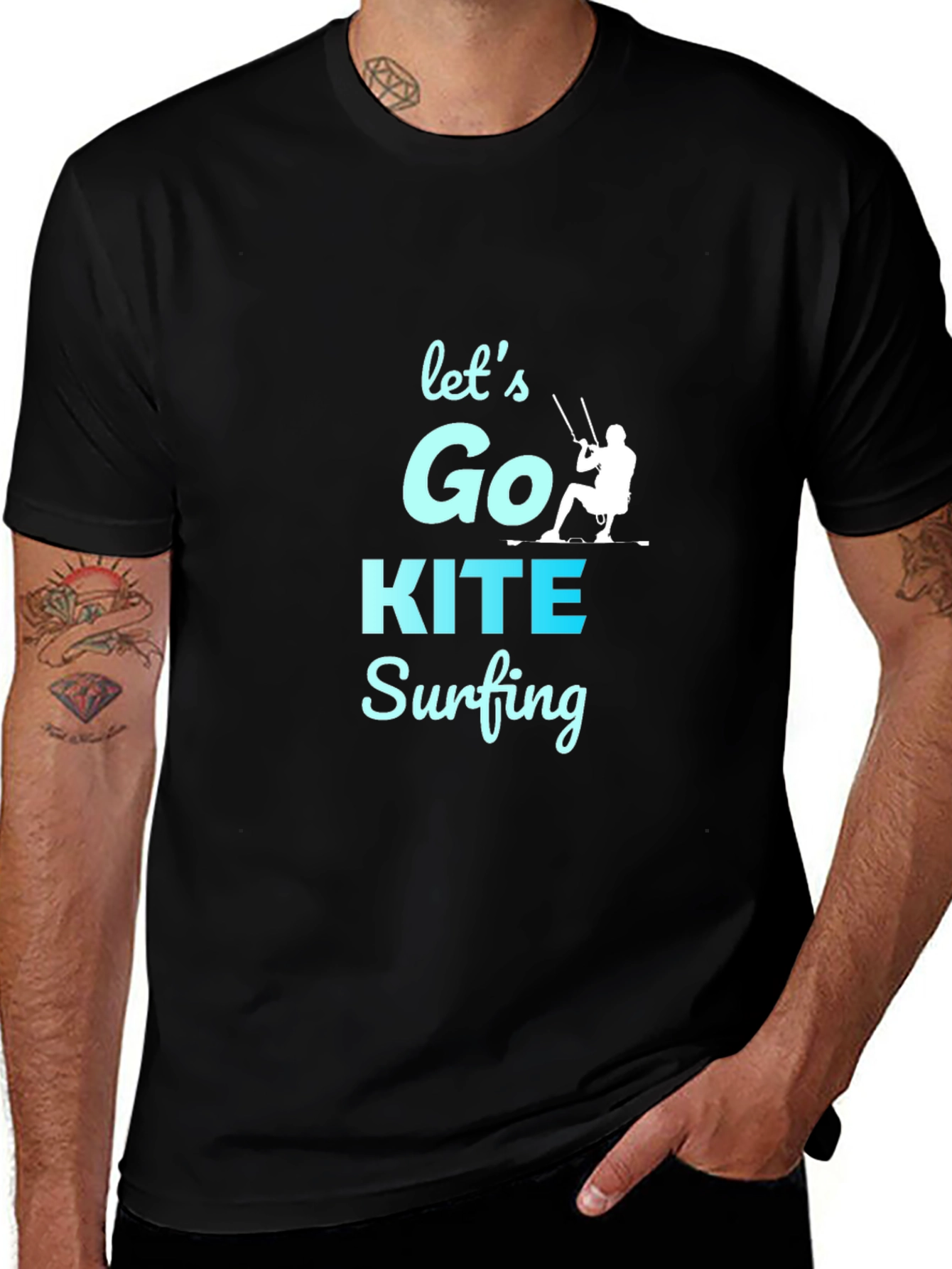 Variant 17 of Let's Go Kite Surfing Graphic Tee