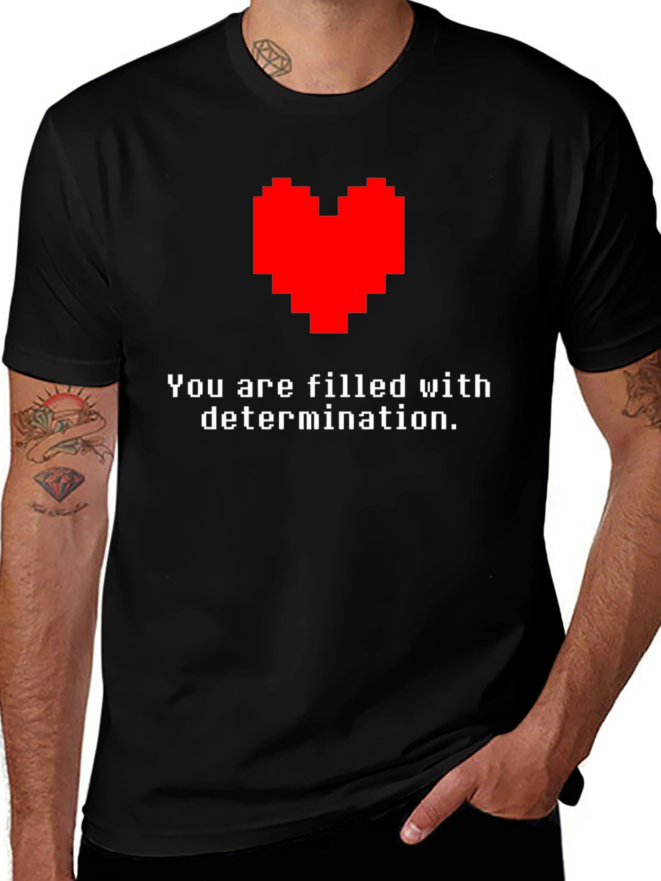 Variant 13 of Determination Pixel Heart T-Shirt