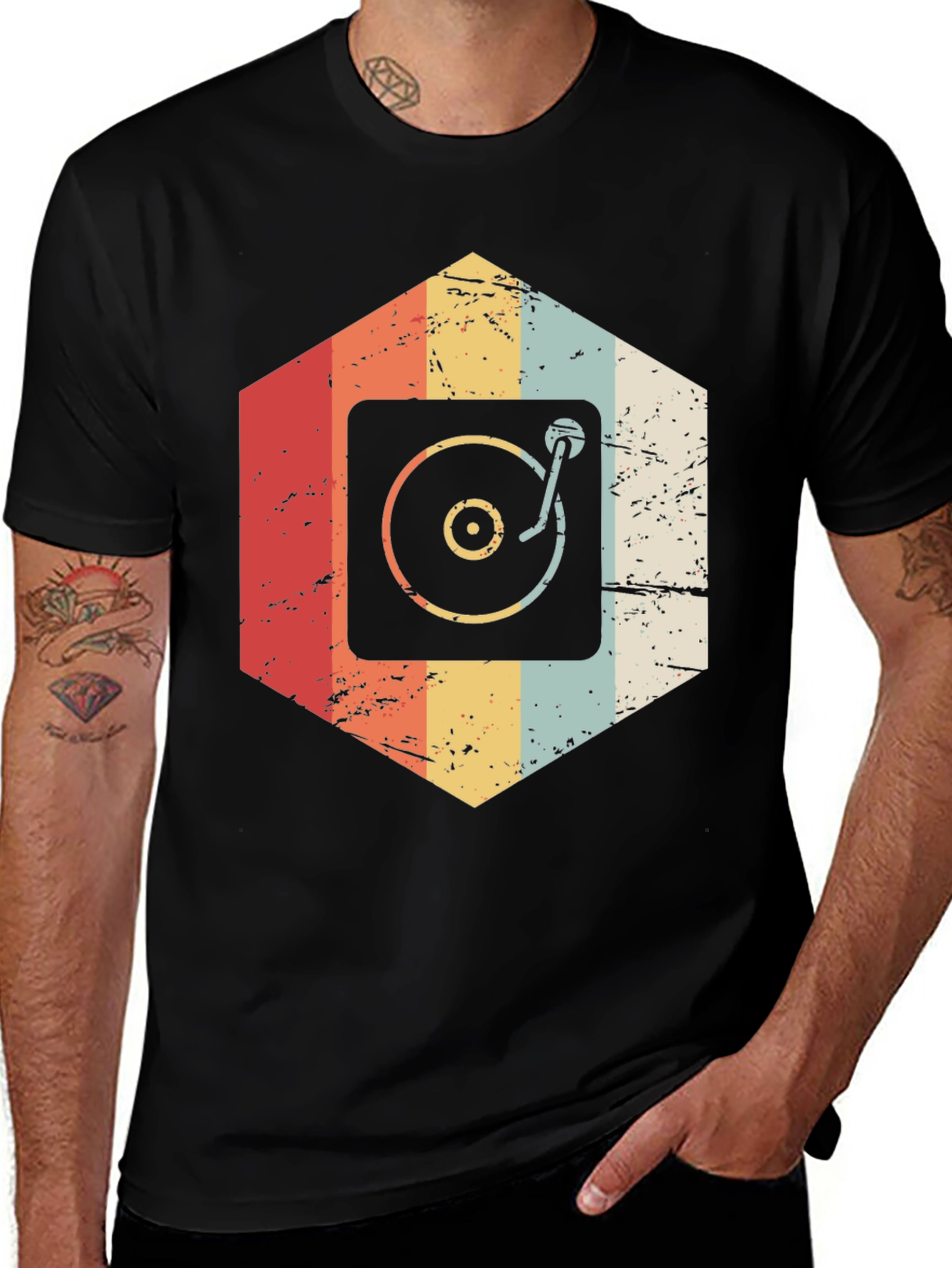 Variant 13 of Retro Turntable T-Shirt - Vintage DJ Style