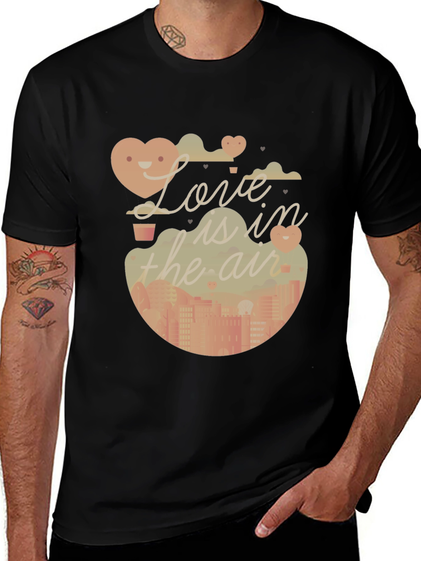 Variant 6 of Love is in the Air Graphic Tee - Soft Cotton Blend