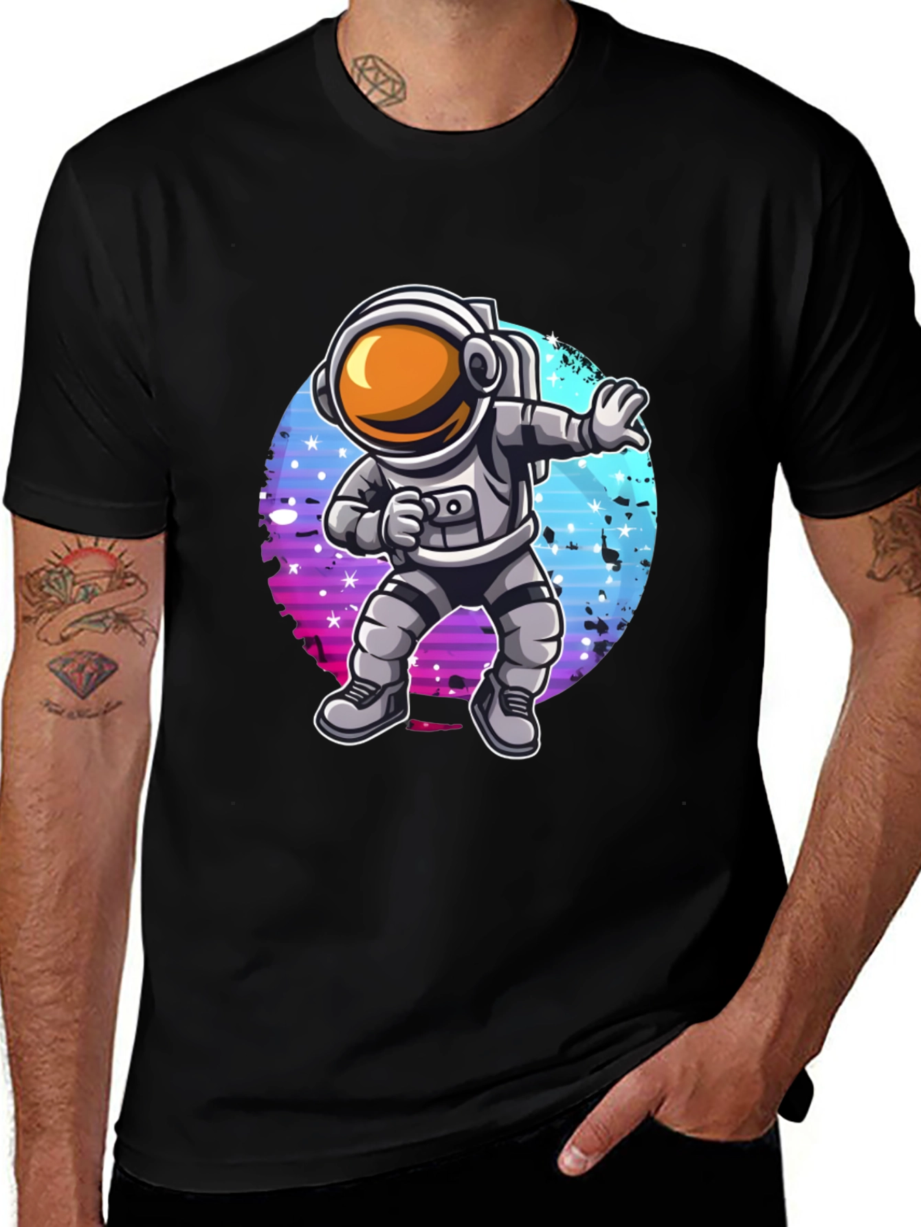 Variant 13 of Dabbing Astronaut Graphic T-Shirt