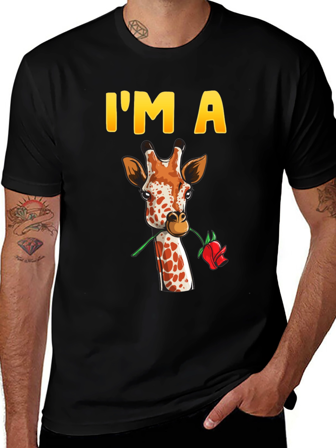 Variant 19 of I'm A Giraffe Rose T-Shirt