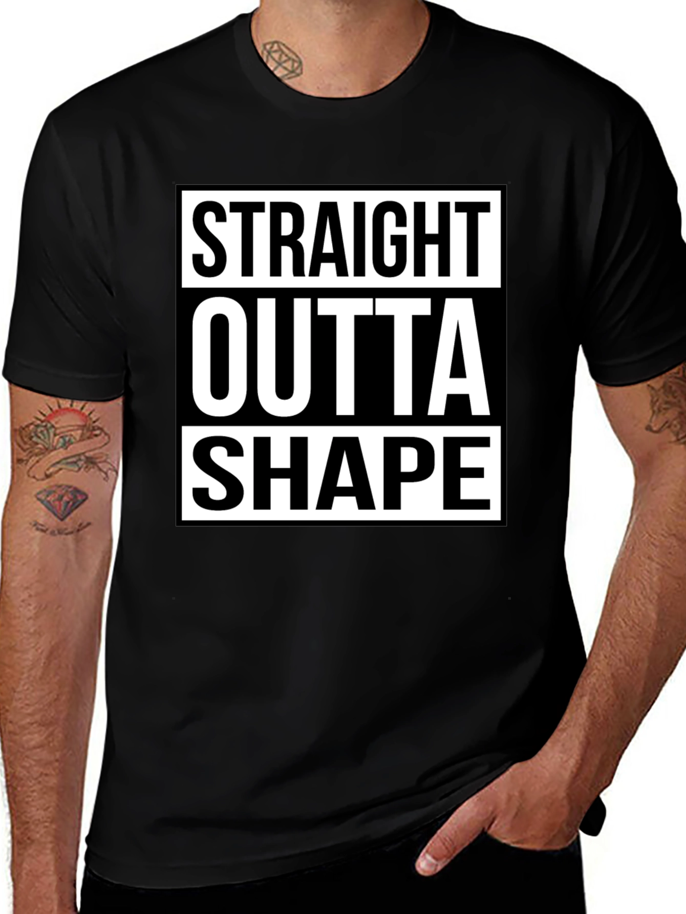 Variant 19 of Straight Outta Shape Funny Graphic T-Shirt