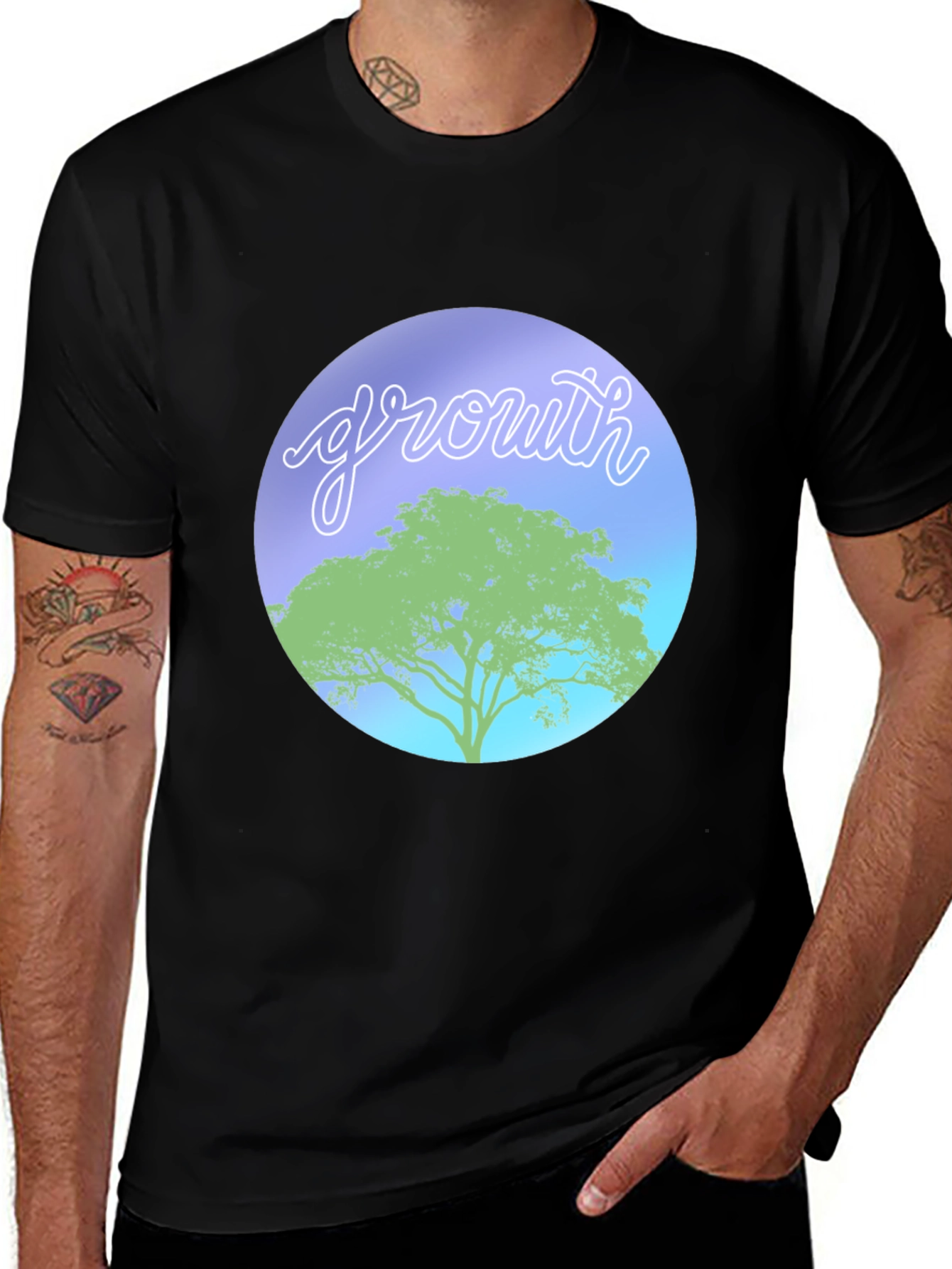 Variant 4 of Growth Tree Graphic Tee - Stylish Comfort