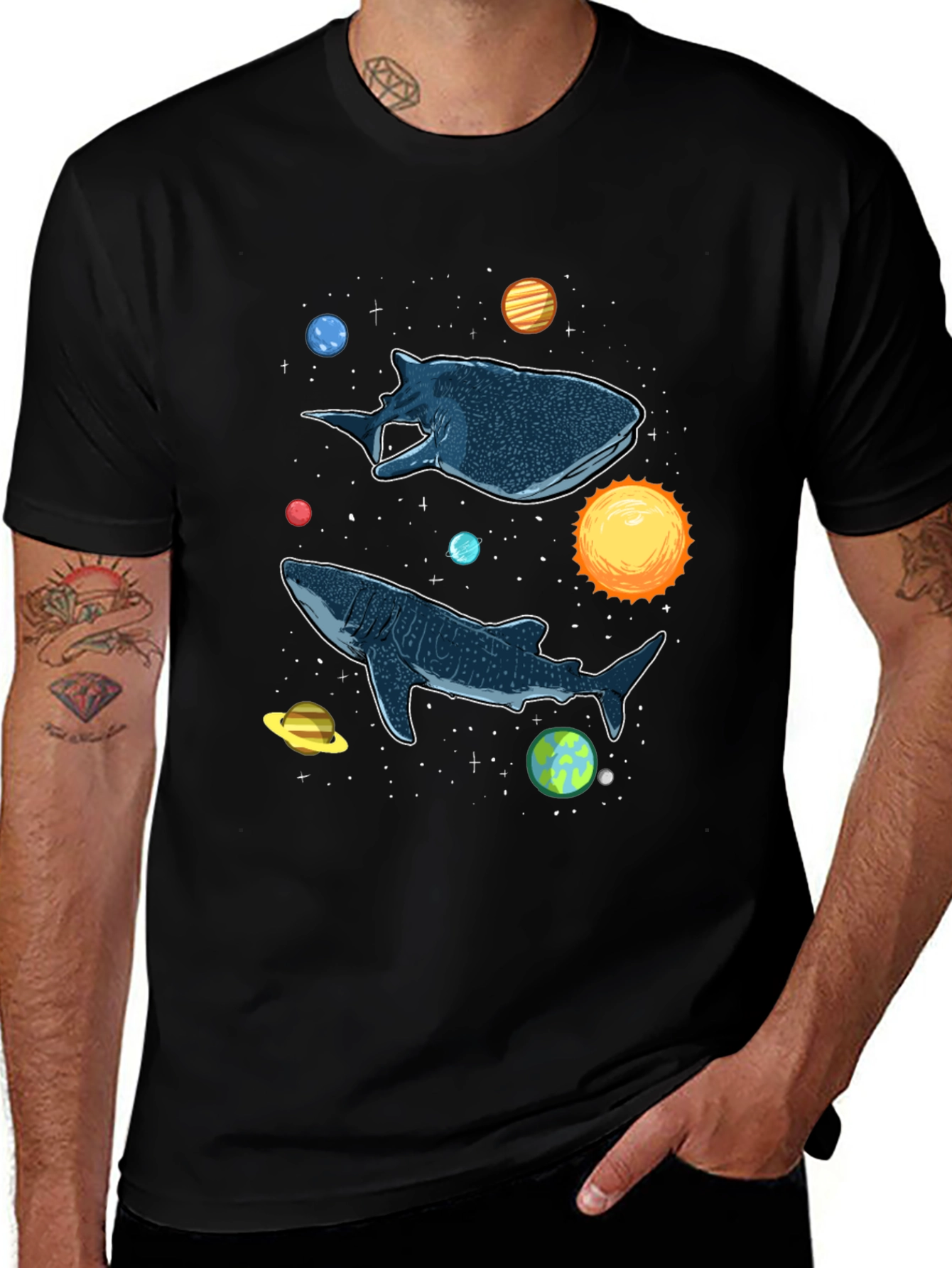 Variant 27 of Cosmic Whale Shark Graphic Tee