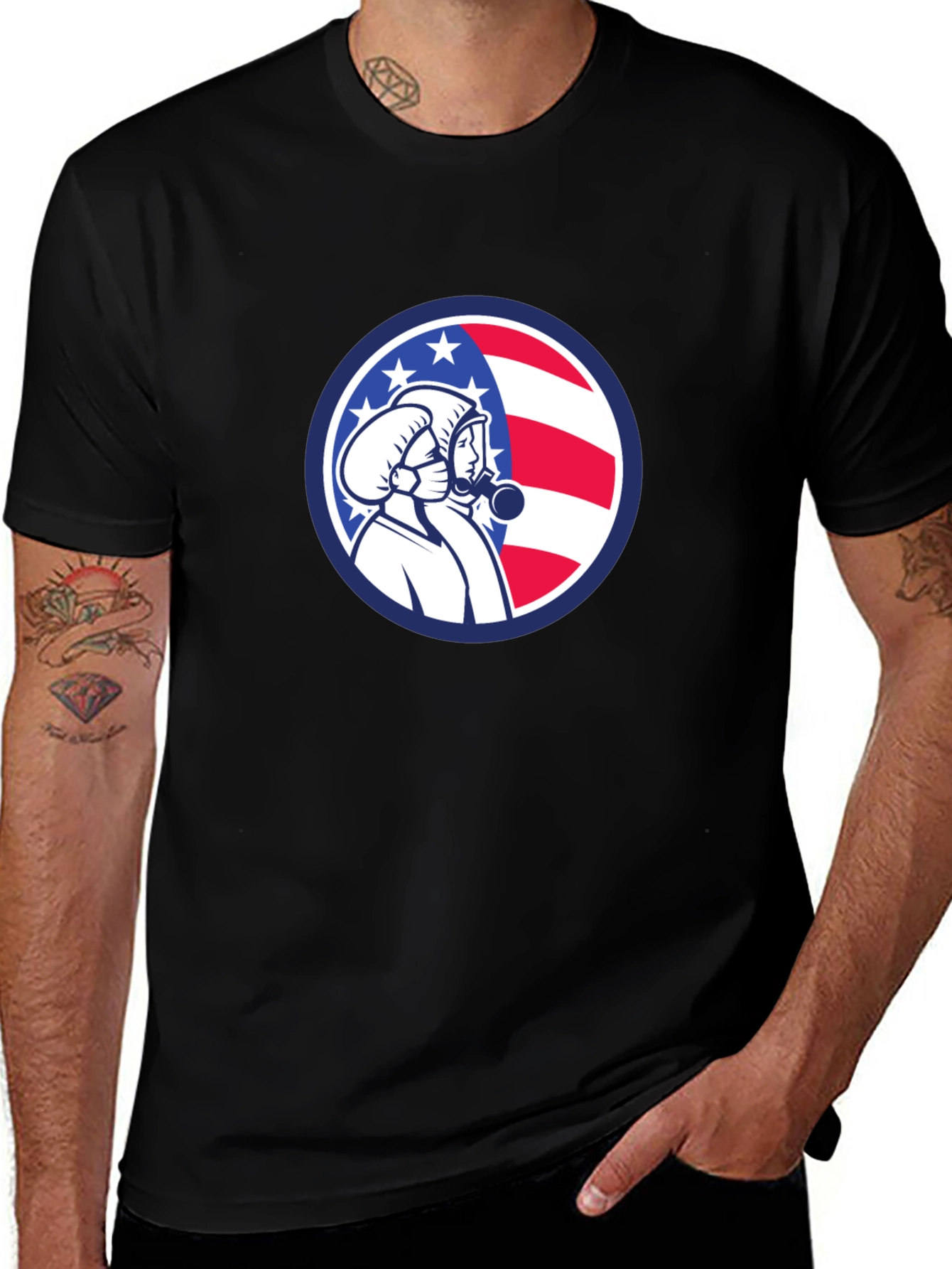 Variant 15 of American Hero T-Shirt: Patriotic Medical Design