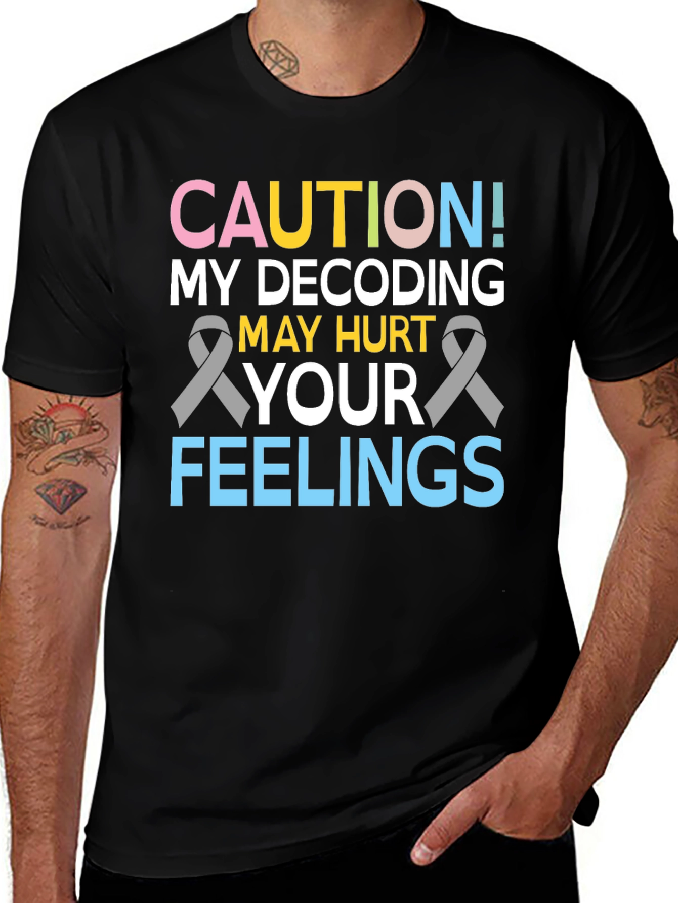 Variant 8 of Caution Decoding May Hurt Feelings T-Shirt