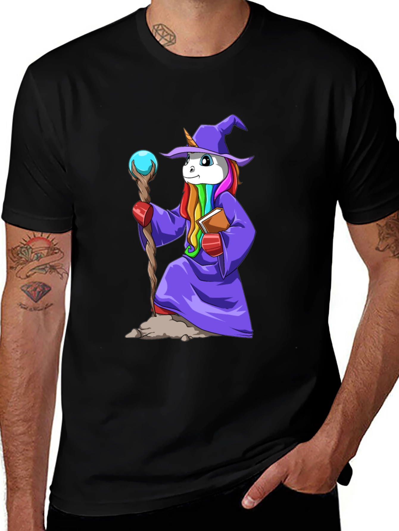 Variant 24 of Unicorn Wizard Graphic Tee