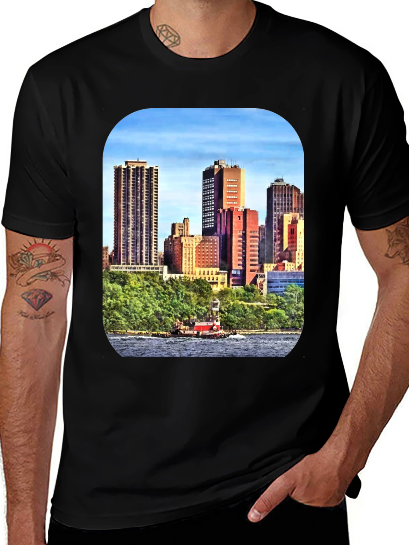 Variant 22 of Cityscape Graphic T-Shirt