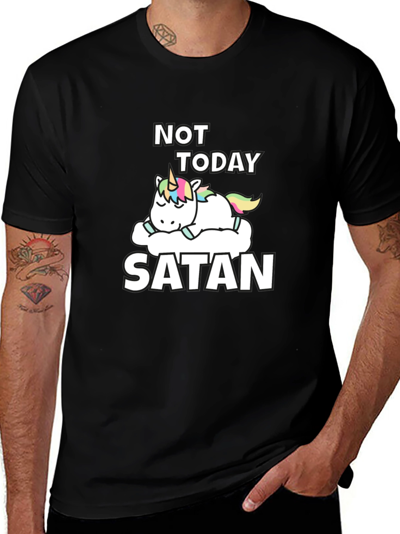 Variant 18 of Not Today Satan Unicorn T-Shirt