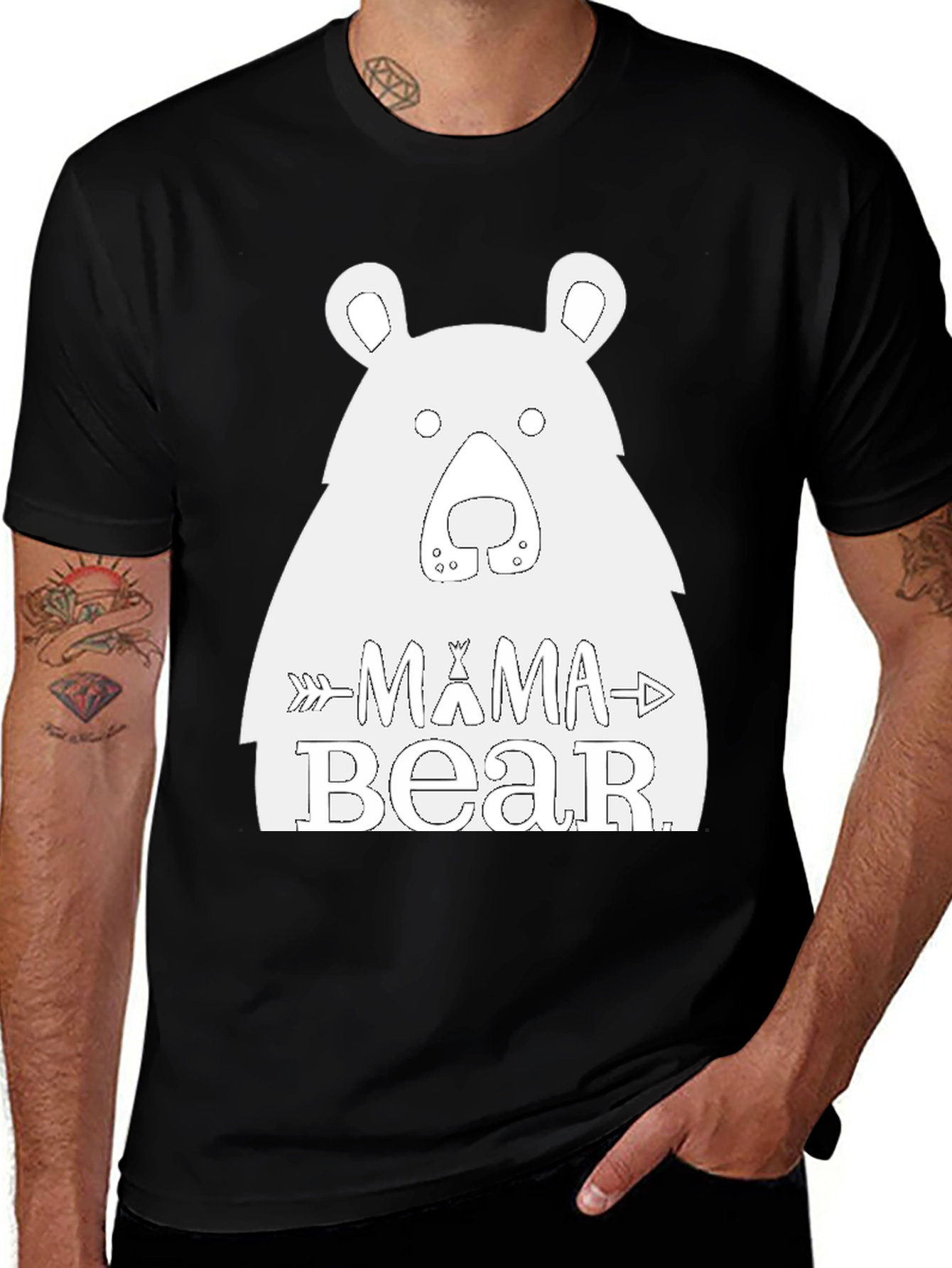 Mama Bear Graphic Tee - Black T-Shirt