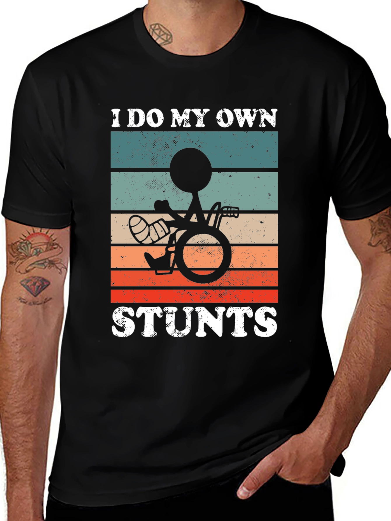 Variant 26 of Funny I Do My Own Stunts Wheelchair T-Shirt