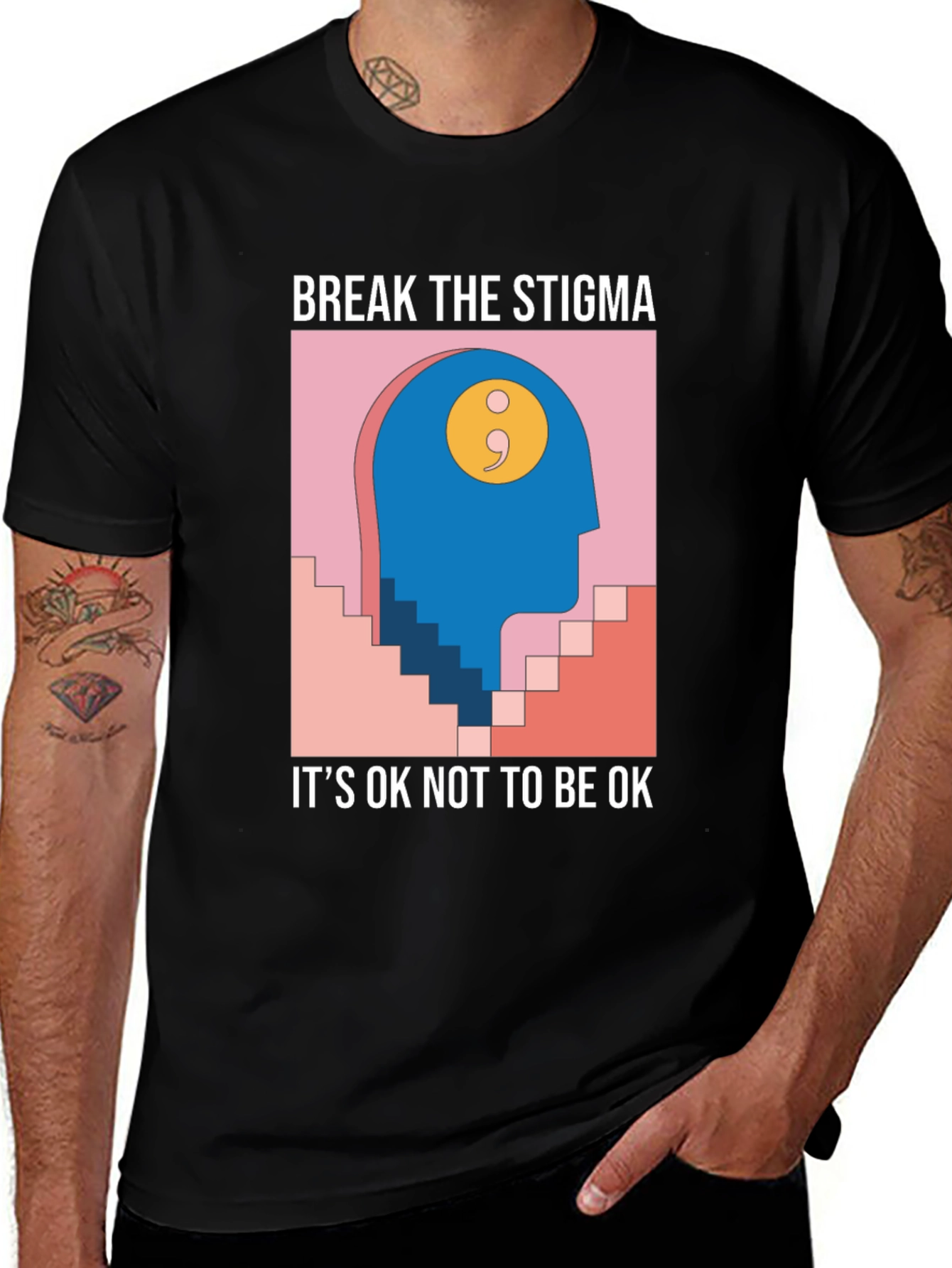 Variant 19 of Break the Stigma Mental Health Awareness T-Shirt