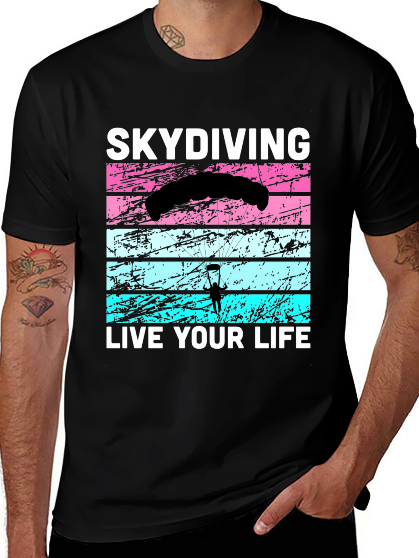 Variant 2 of Skydiving Live Your Life Graphic Tee