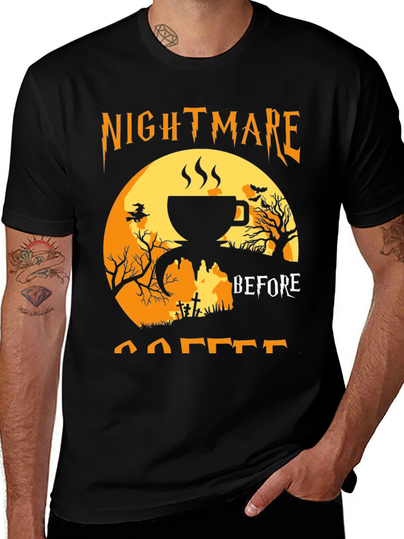 Variant 29 of Nightmare Before Coffee Graphic Tee