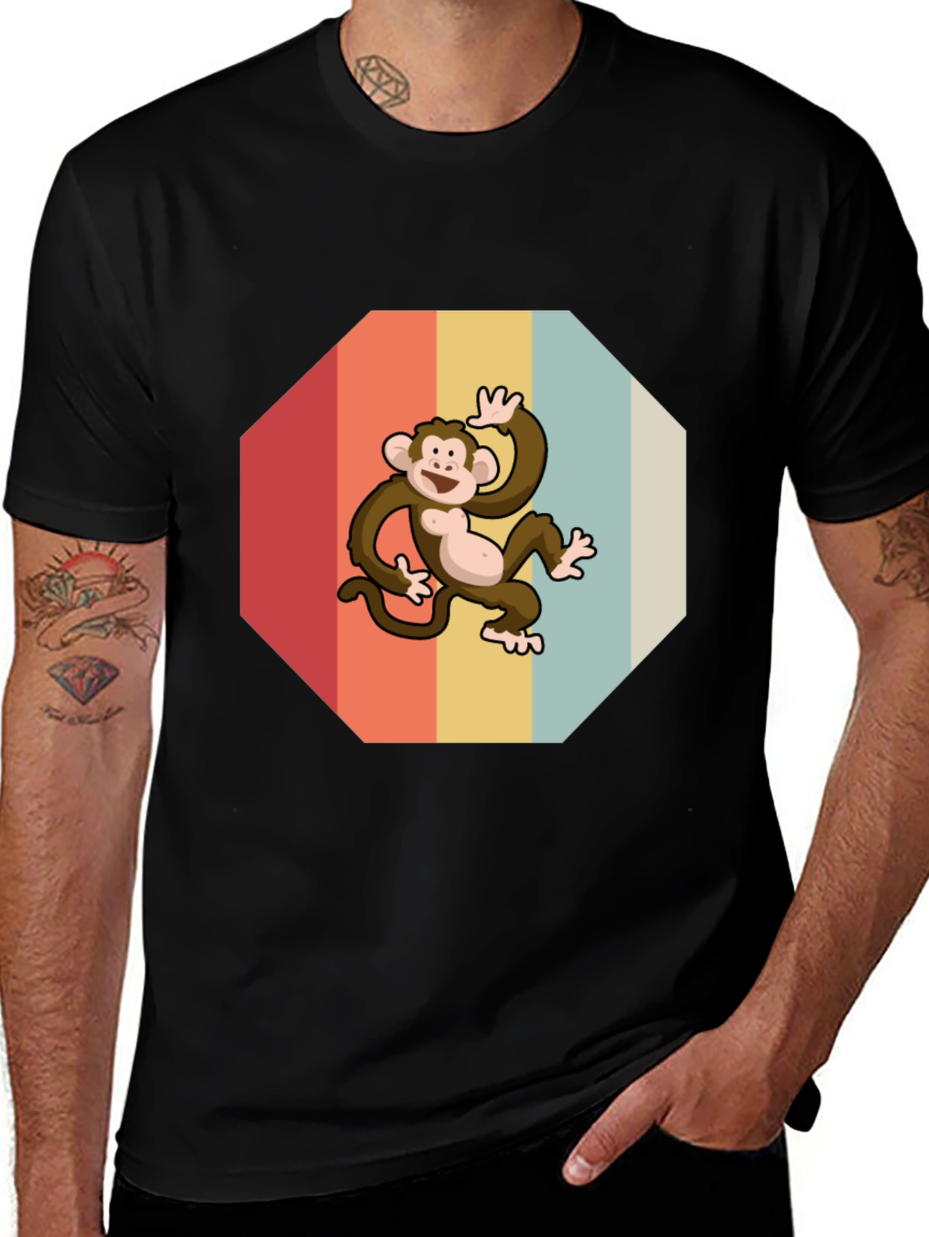 Variant 11 of Retro Monkey Graphic Tee - Fun & Stylish