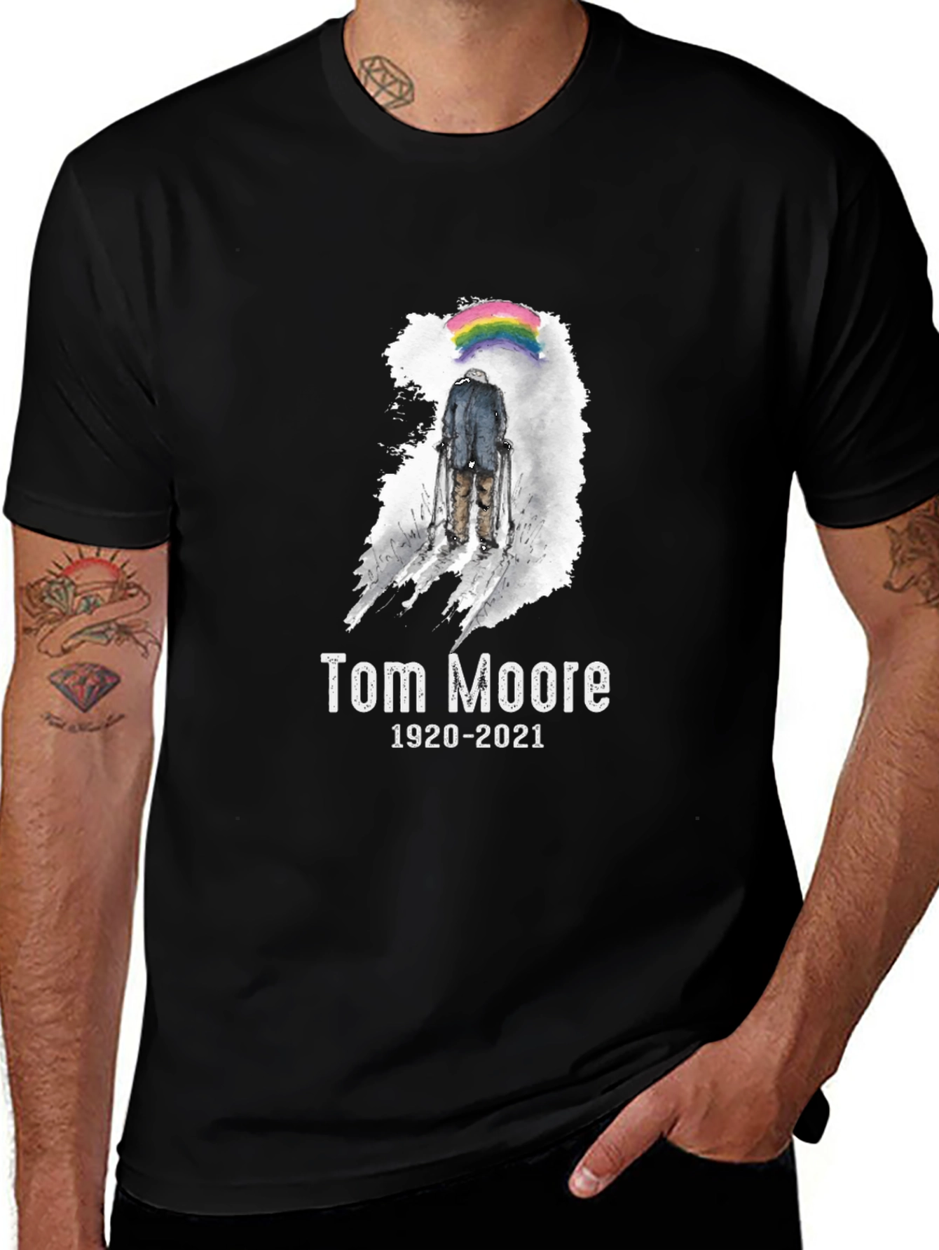 Tom Moore Memorial Black T-Shirt